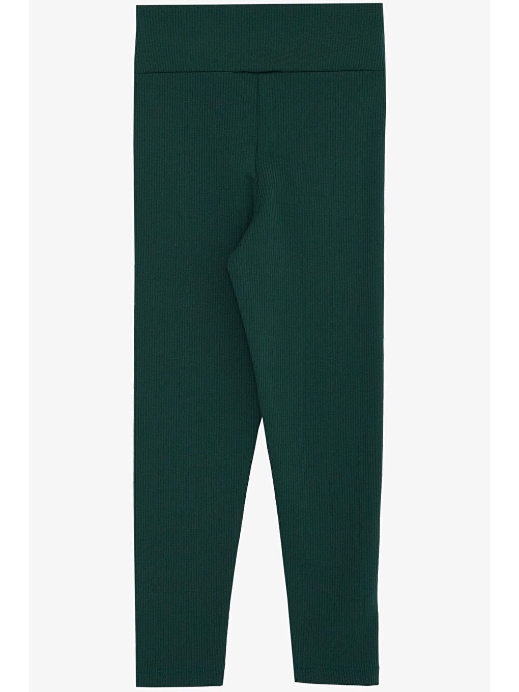 Kız Çocuk Tayt Fashion Armalı Taşlı Zümrüt Yeşil (9-14 Yaş)-1