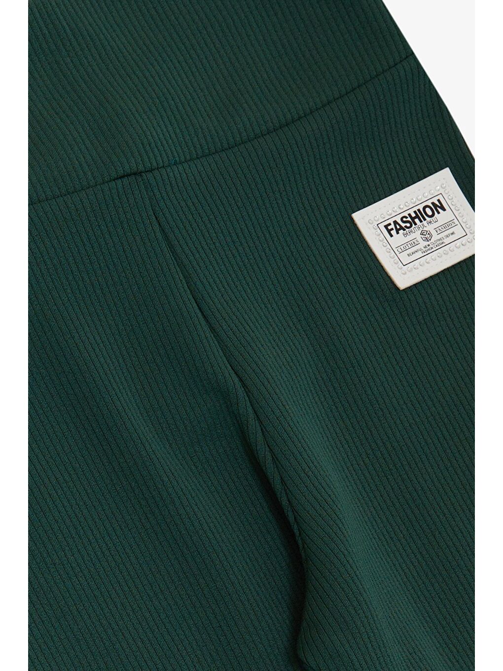 Kız Çocuk Tayt Fashion Armalı Taşlı Zümrüt Yeşil (9-14 Yaş)-2