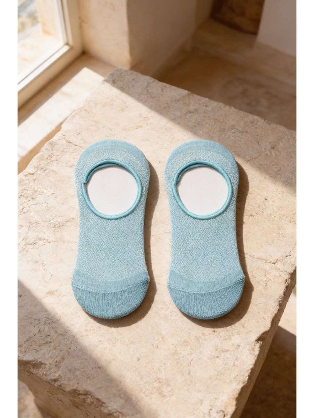 Kadın Basic Renkli Görünmez Babet Çorap Mavi