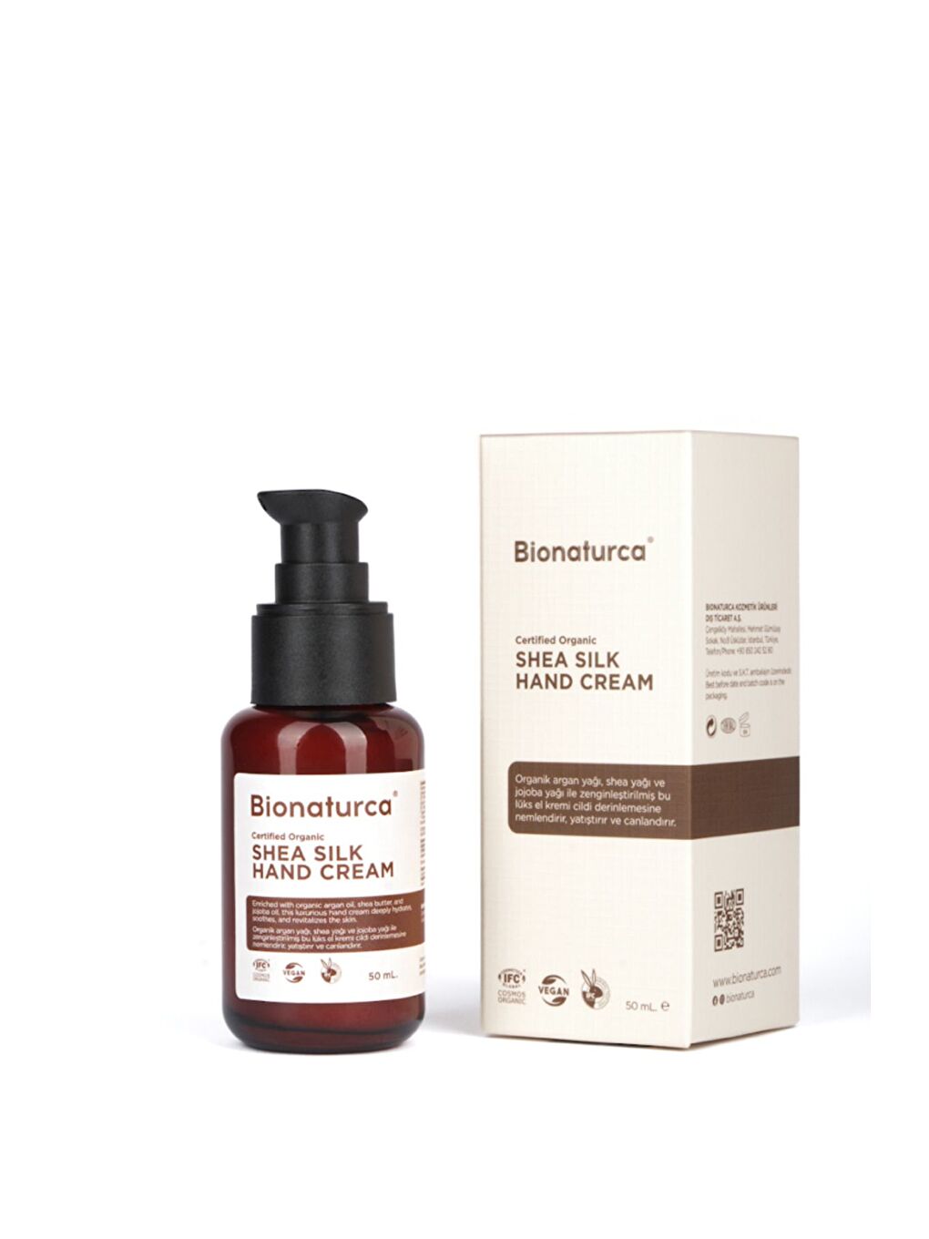 Organik Sertifikalı Shea Yağlı İpeksi El Kremi 50 ml-2