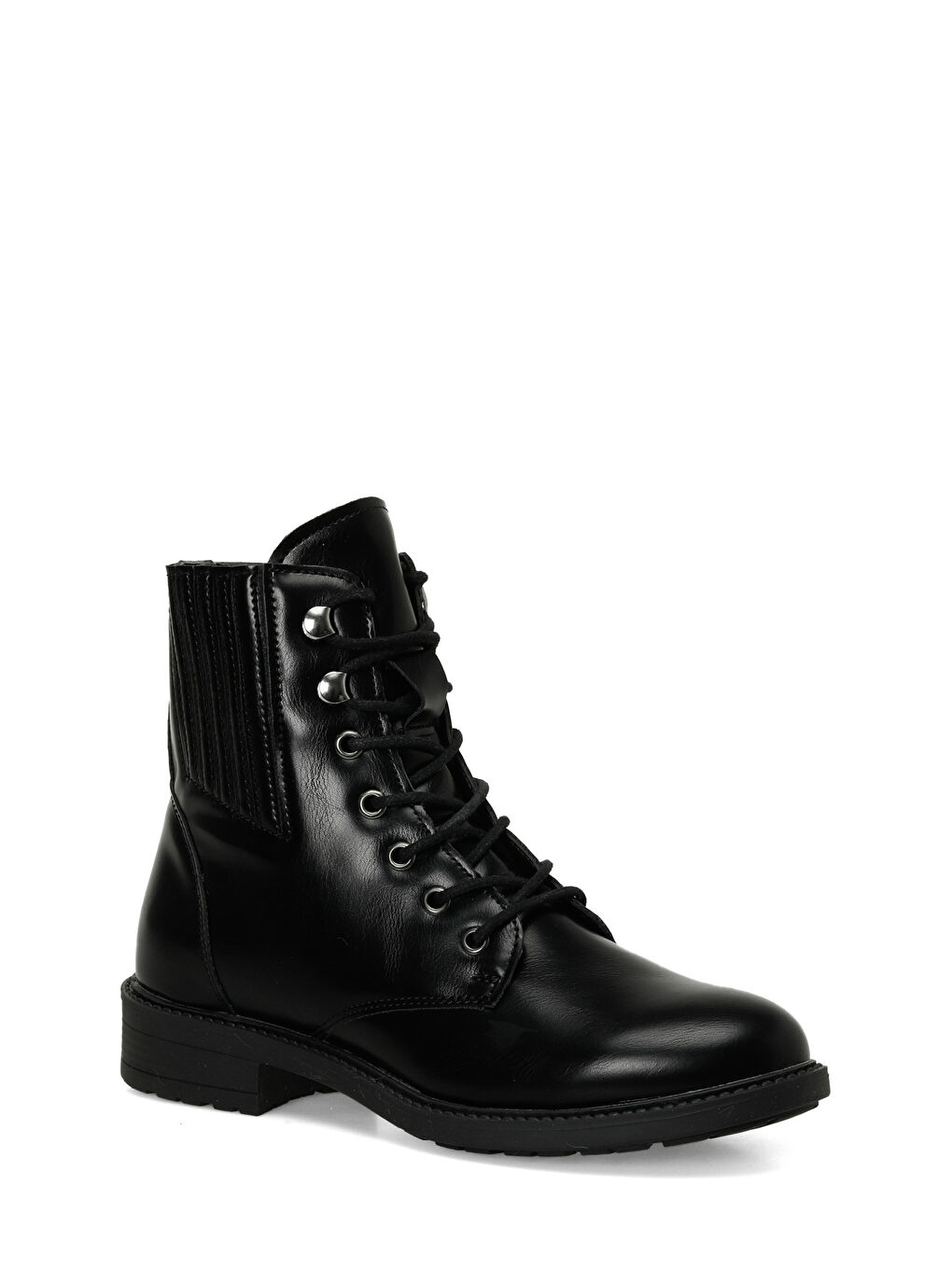 324075.Z 4PR Siyah Kadın Düz Bot-1