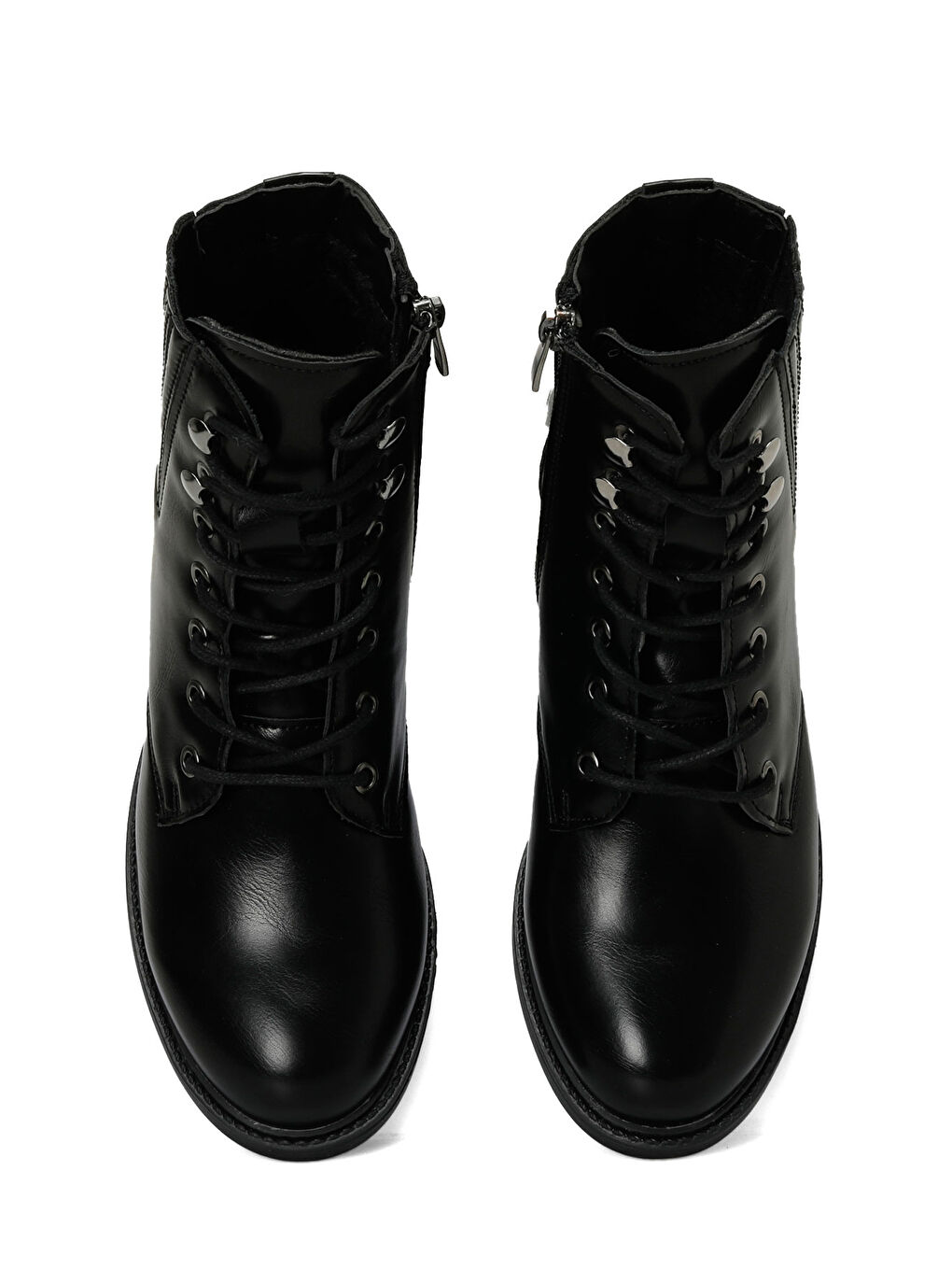 324075.Z 4PR Siyah Kadın Düz Bot-3