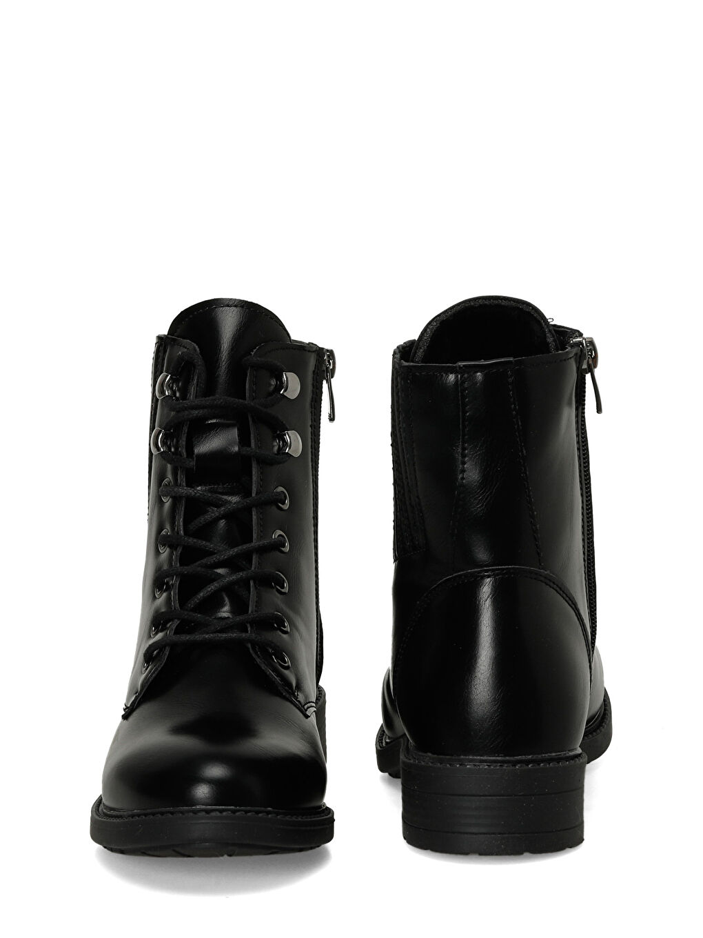 324075.Z 4PR Siyah Kadın Düz Bot-4