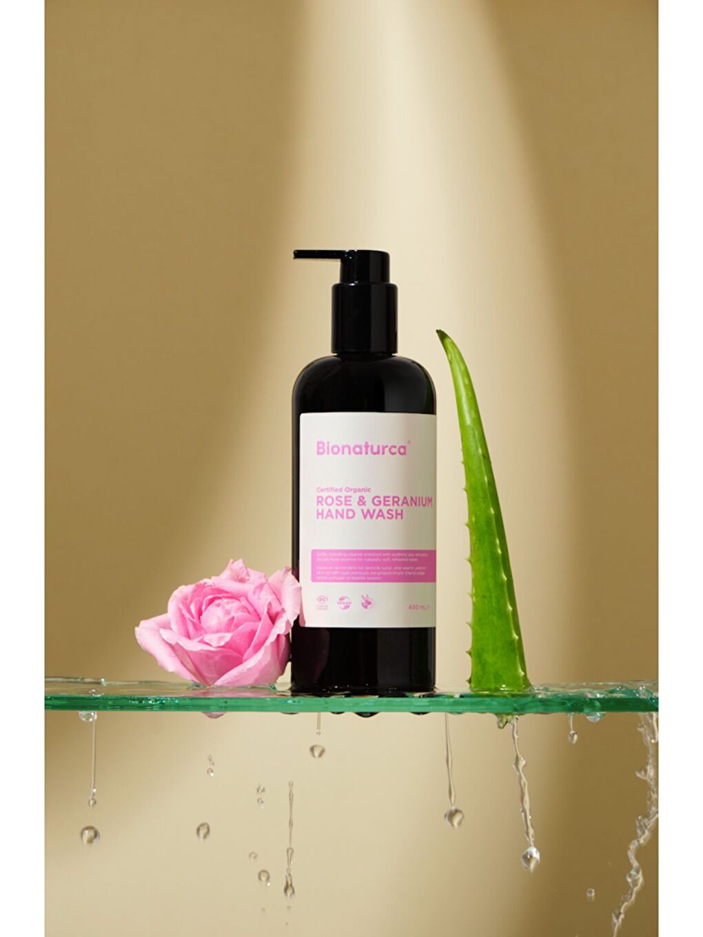 Organik Sertifikalı Gül & Itır Özlü Sıvı El Sabun 400 ml-2