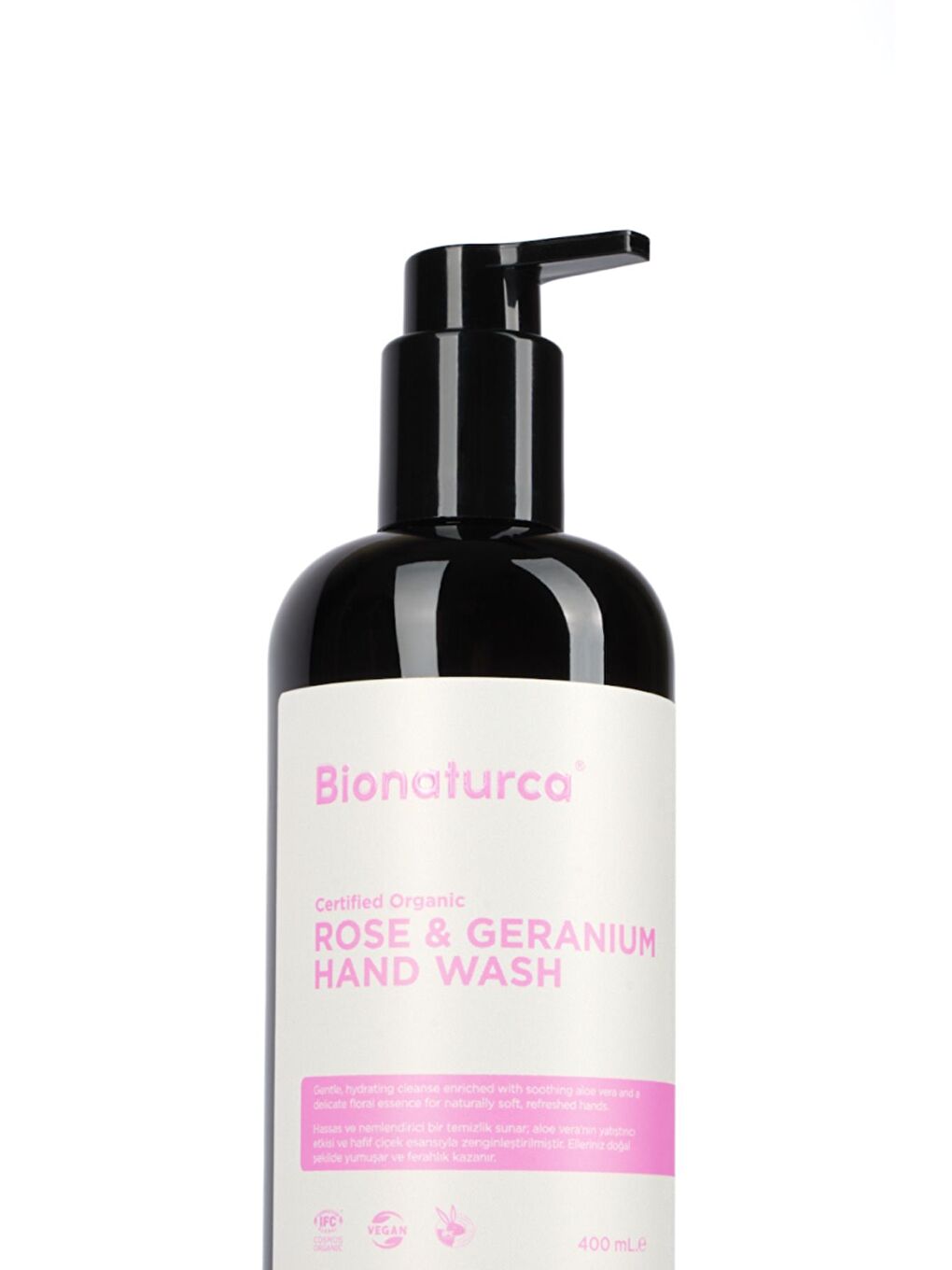 Organik Sertifikalı Gül & Itır Özlü Sıvı El Sabun 400 ml-3