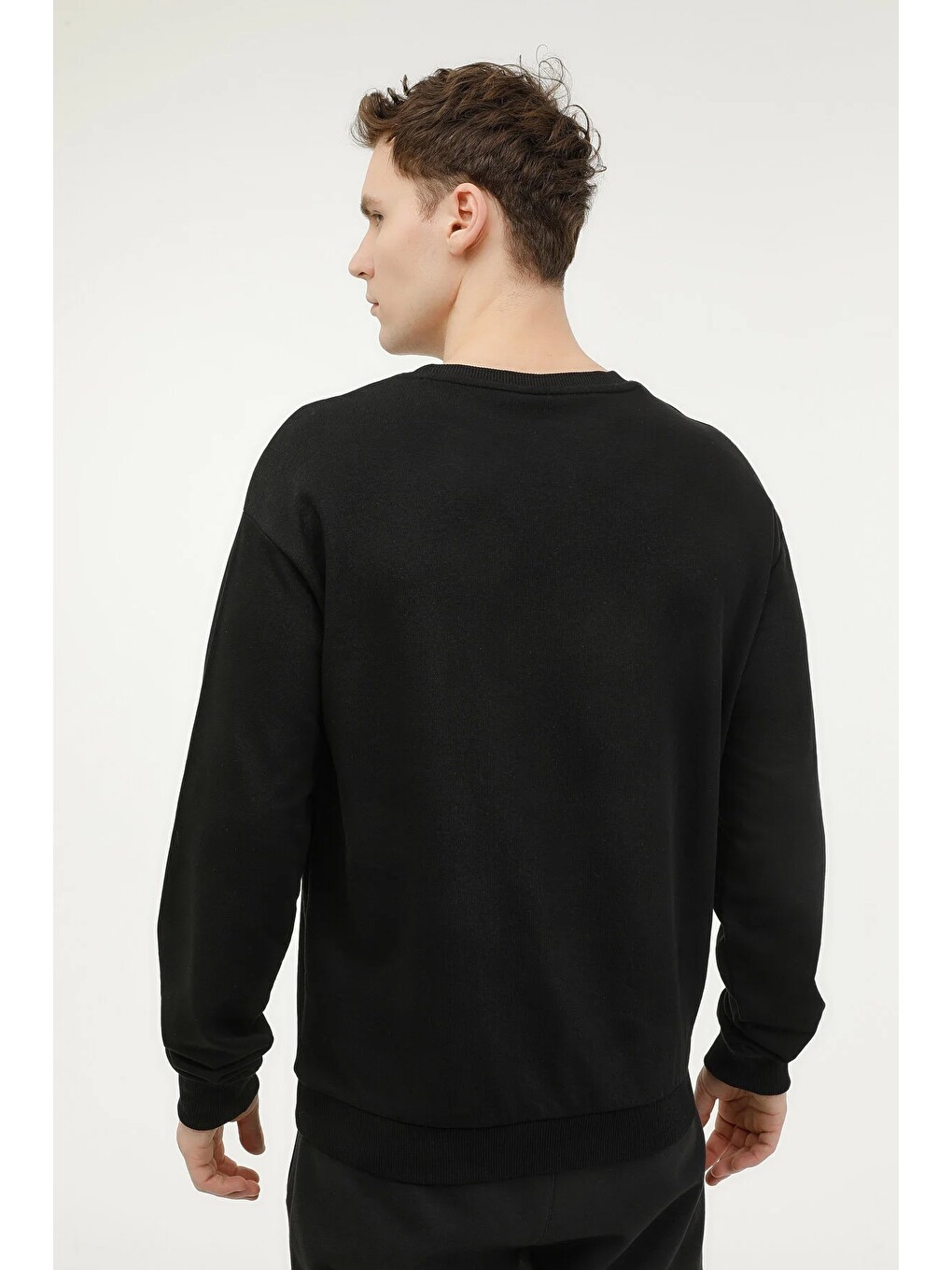 Sweatshirt Erkek Siyah Mb Sn75 C Neck Sw-1