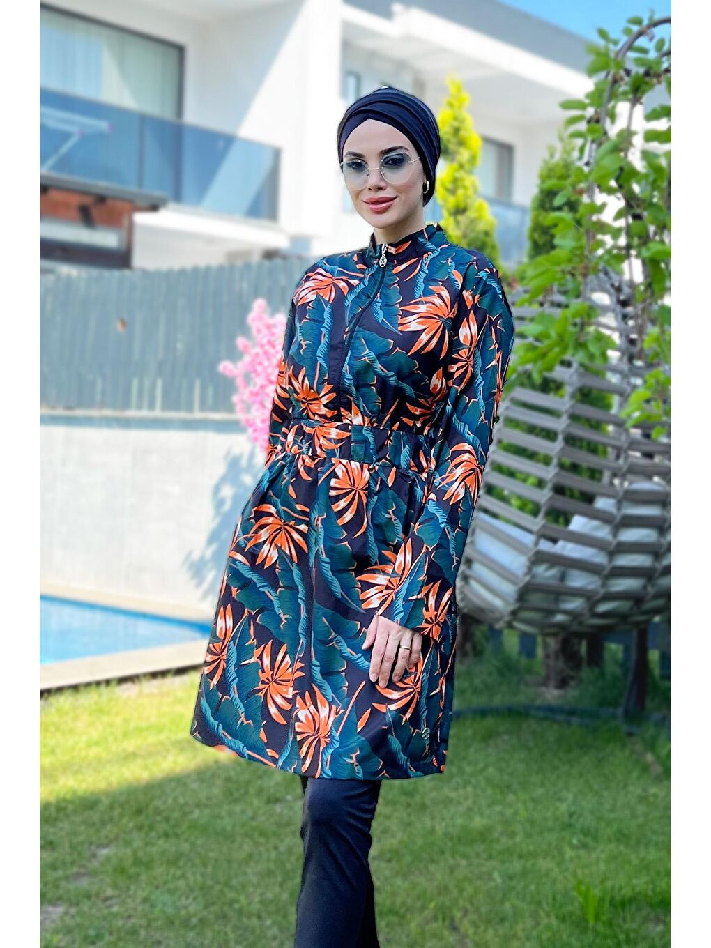 Tam Kapalı Tesettür Mayo Desı 2 8057 Siyah