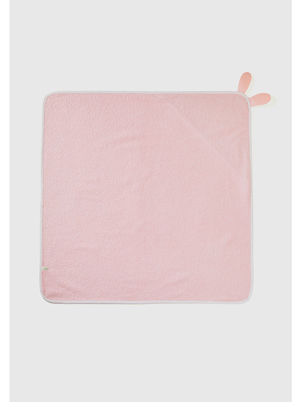 Bebek Toz Pembe Renkli Bunny Logolu Detaylı Havlu-1