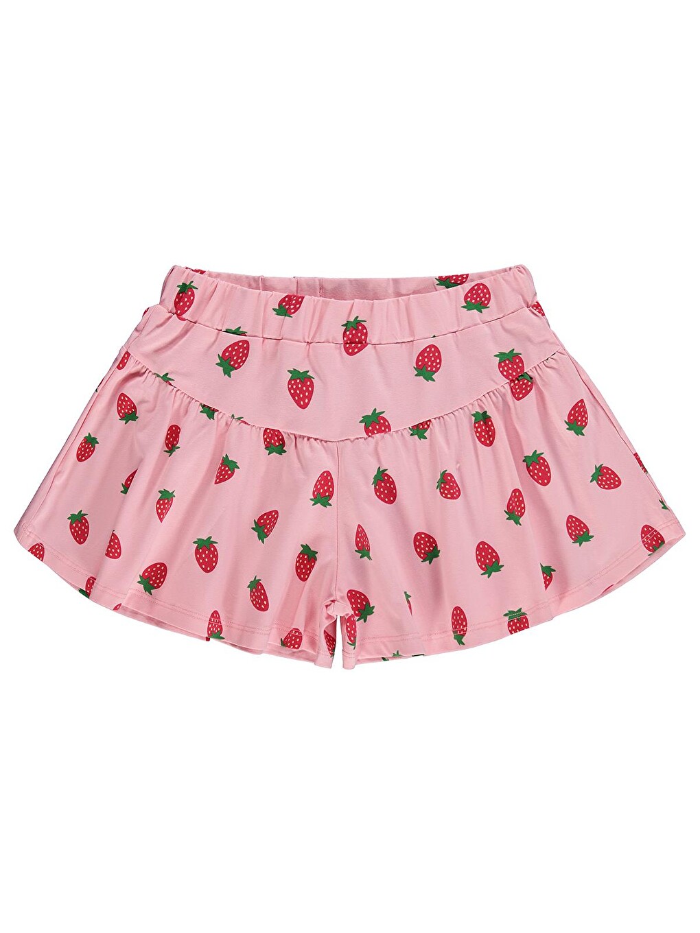 Pembe Girls Çilek Desenli 6-9 Yaş Şort - Pudra