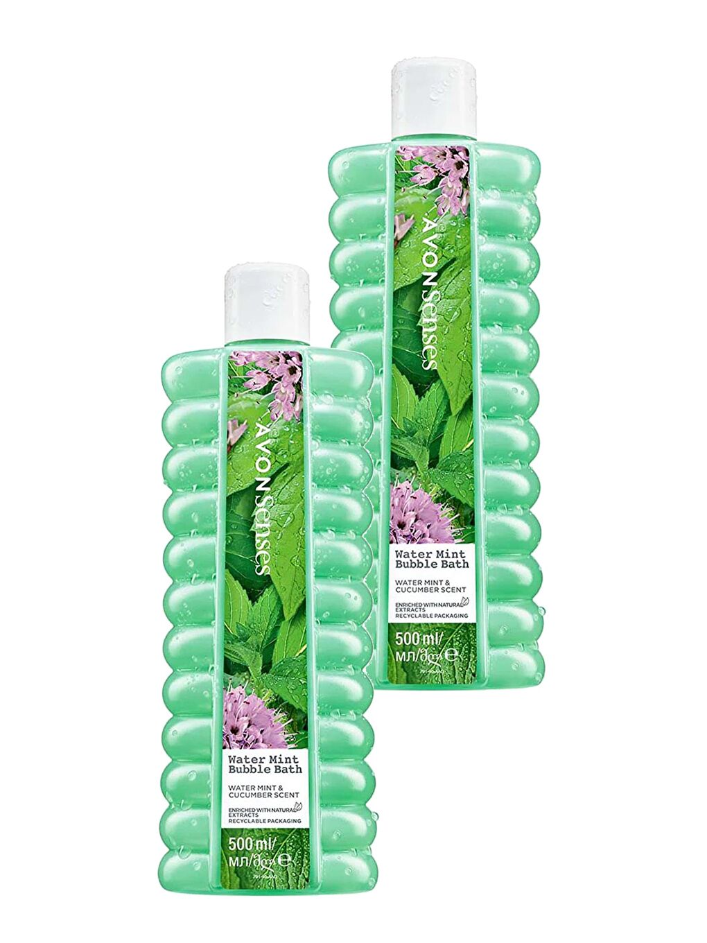 AVON Renksiz Senses Water Mint Nane ve Salatalık Kokulu Banyo Köpüğü 500 Ml. İkili Set