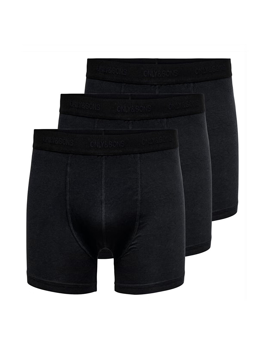Siyah Onsfitz Pamuk Karışımlı 3 Pack Boxer 22027247