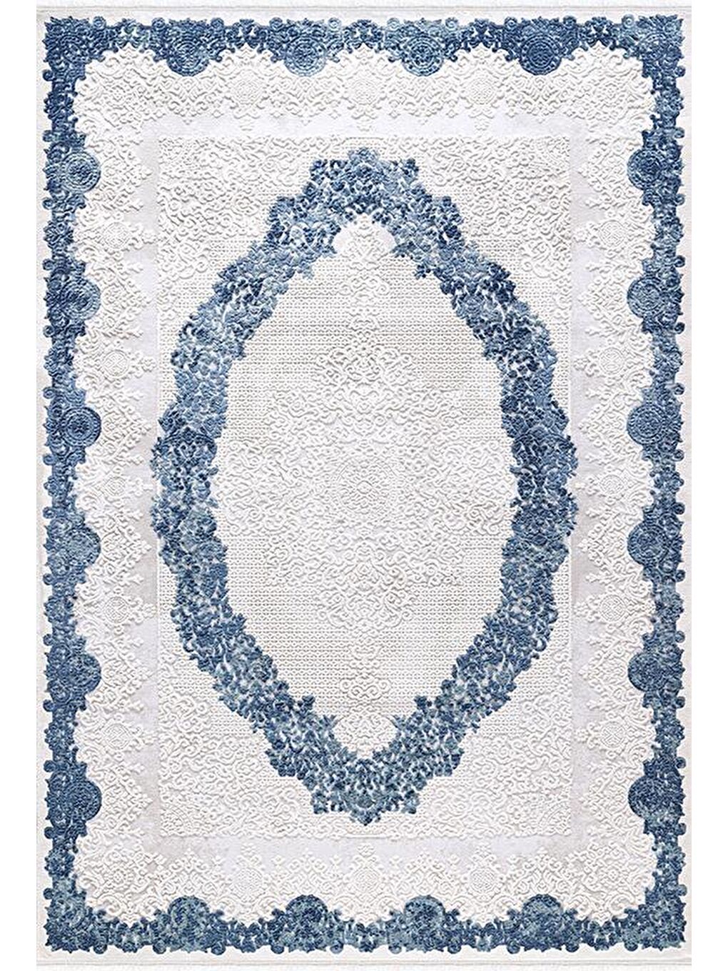 Lacivert Konfor Diva 9512 Akrilik Dokuma Halı Salon Oturma Odası Halısı-100x300-2