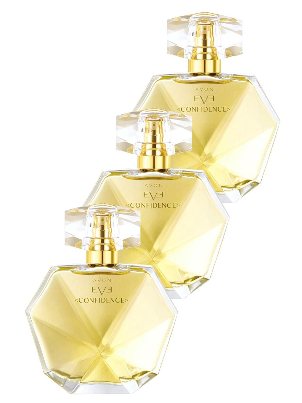 AVON Renksiz Eve Confidence Kadın Parfüm Edp 50 Ml. Üçlü Set