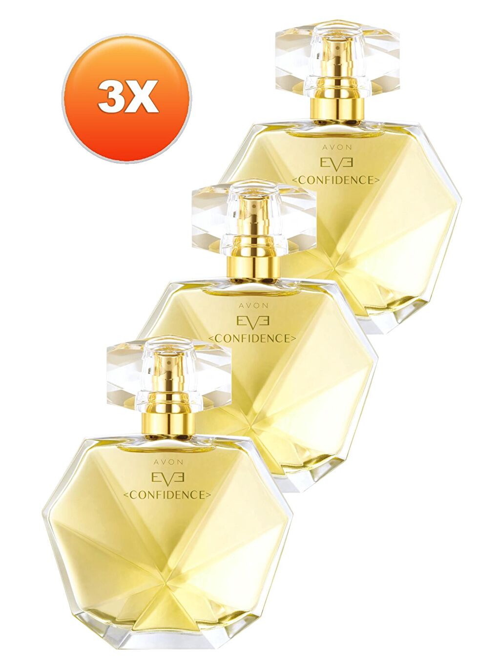 AVON Renksiz Eve Confidence Kadın Parfüm Edp 50 Ml. Üçlü Set - 1