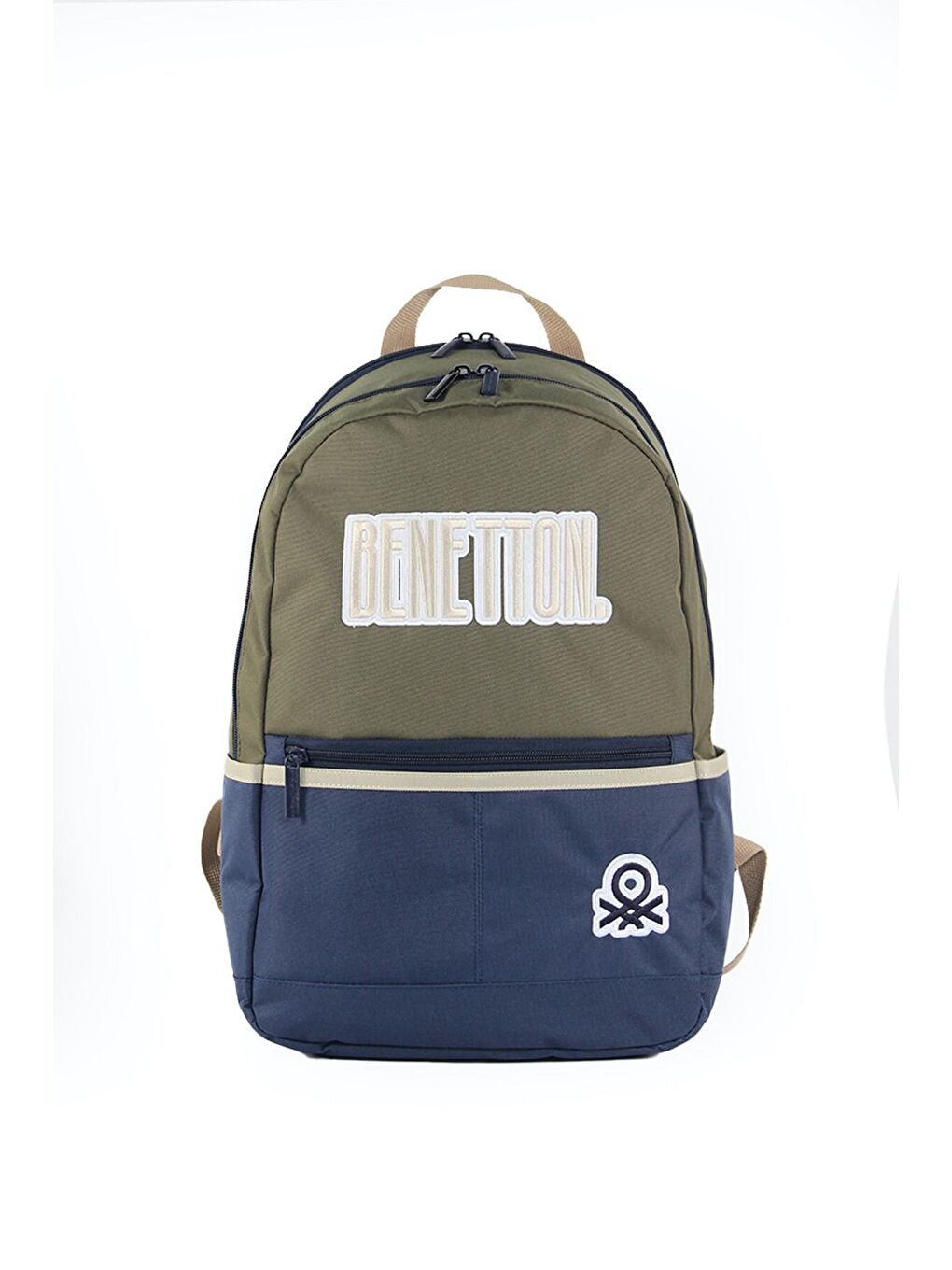 Erkek Çocuk Siyah Dama Desenli Benetton Yazılı Okul Çantası