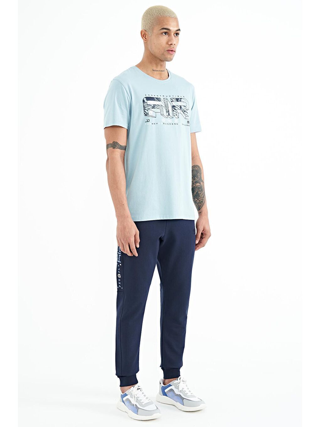 Paul İndigo Standart Kalıp Jogger Erkek Eşofman Alt - 84915-2