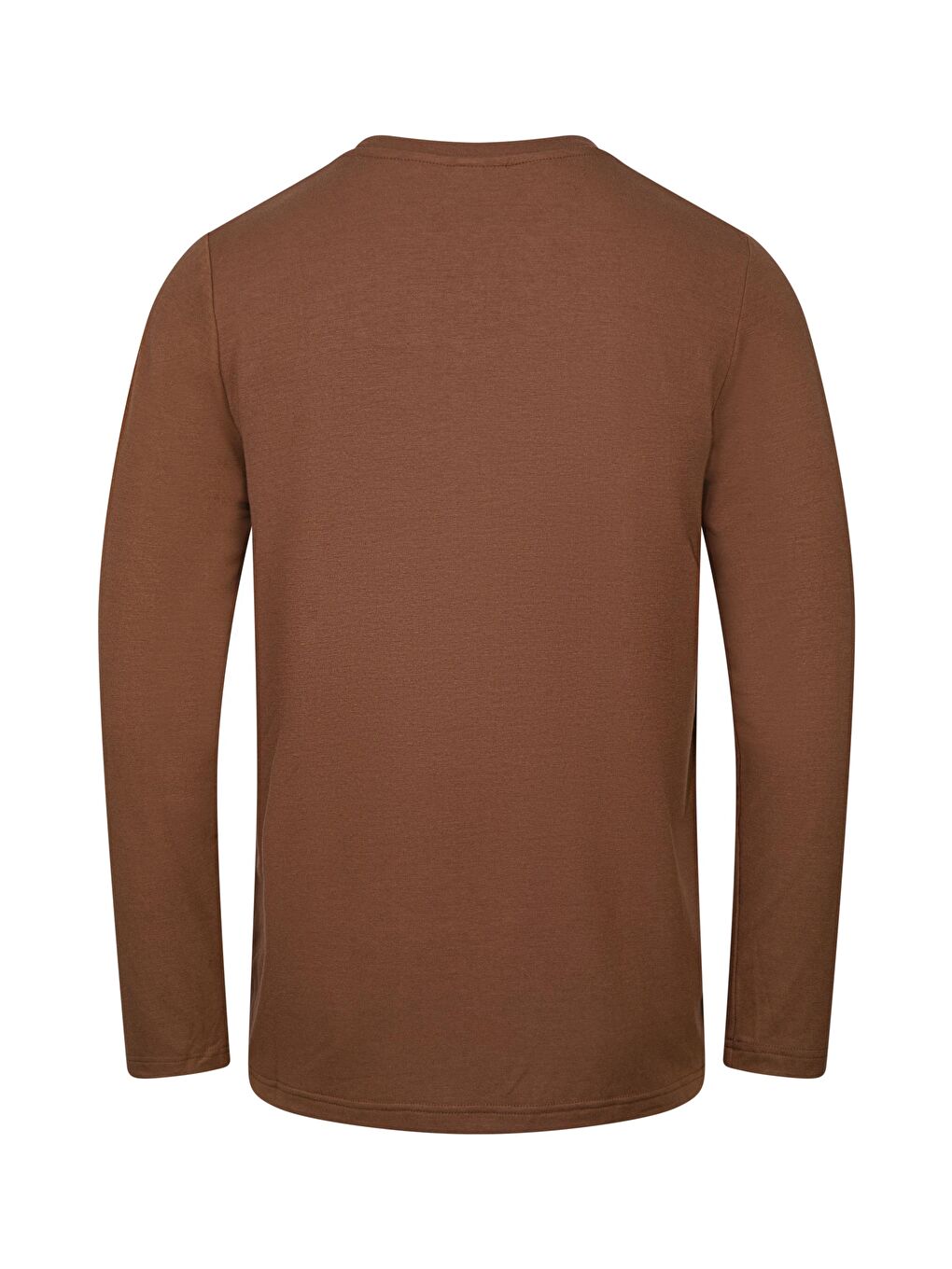 Vernon Erkek Uzun Kol Viloft T-Shirt Kahverengi-4