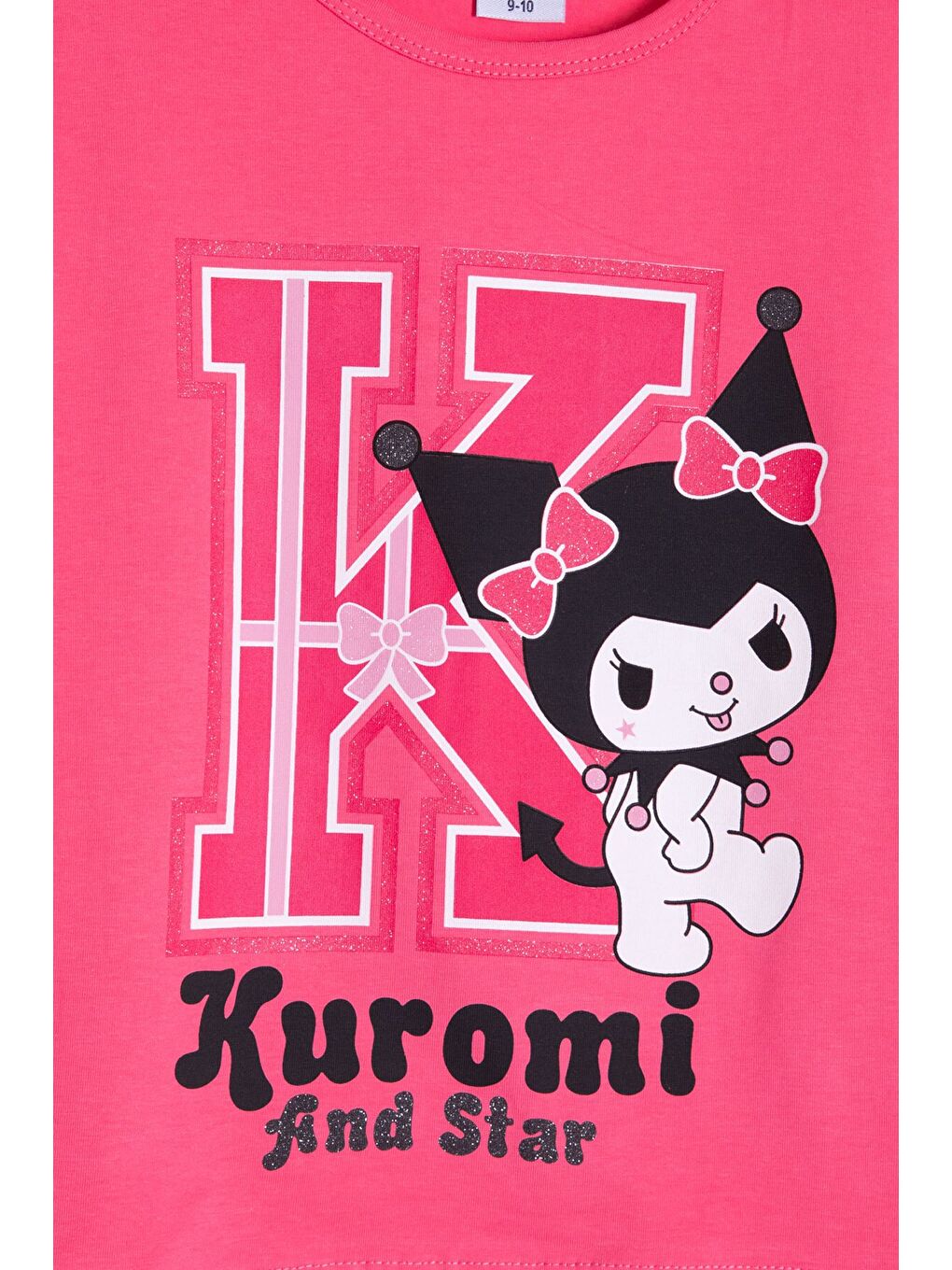 Pembe Sevimli Tavşan Baskı Bisiklet Yaka Kız Çocuk Şortlu Takım 23945-4