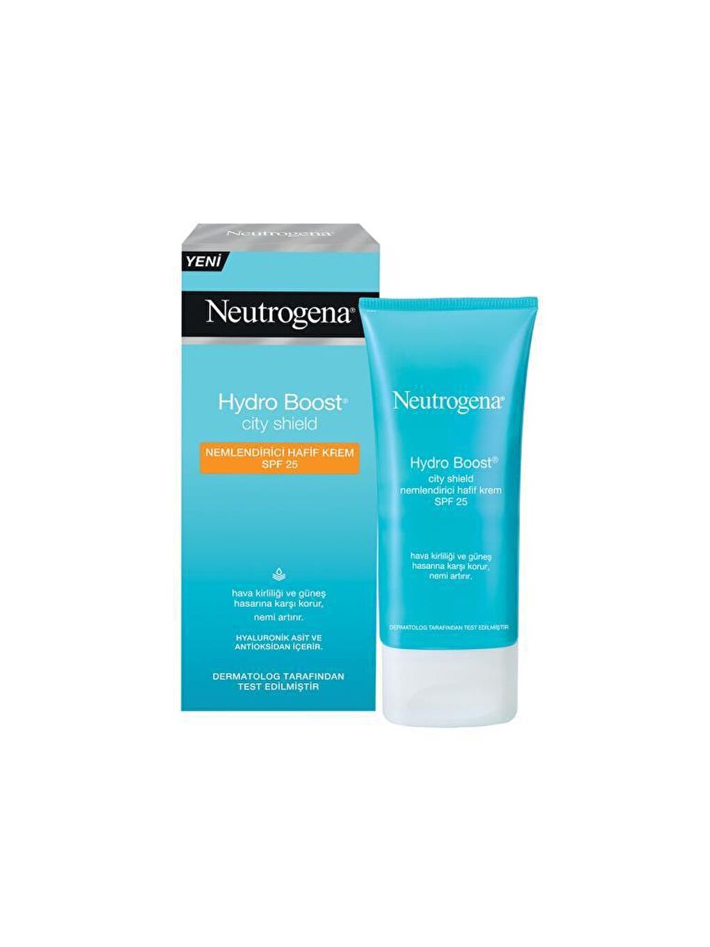 Neutrogena Renksiz Hydro Boost City Shield SPF 25+ Yüz Güneş Kremi İçeren Nemlendirici 50 ml - 1