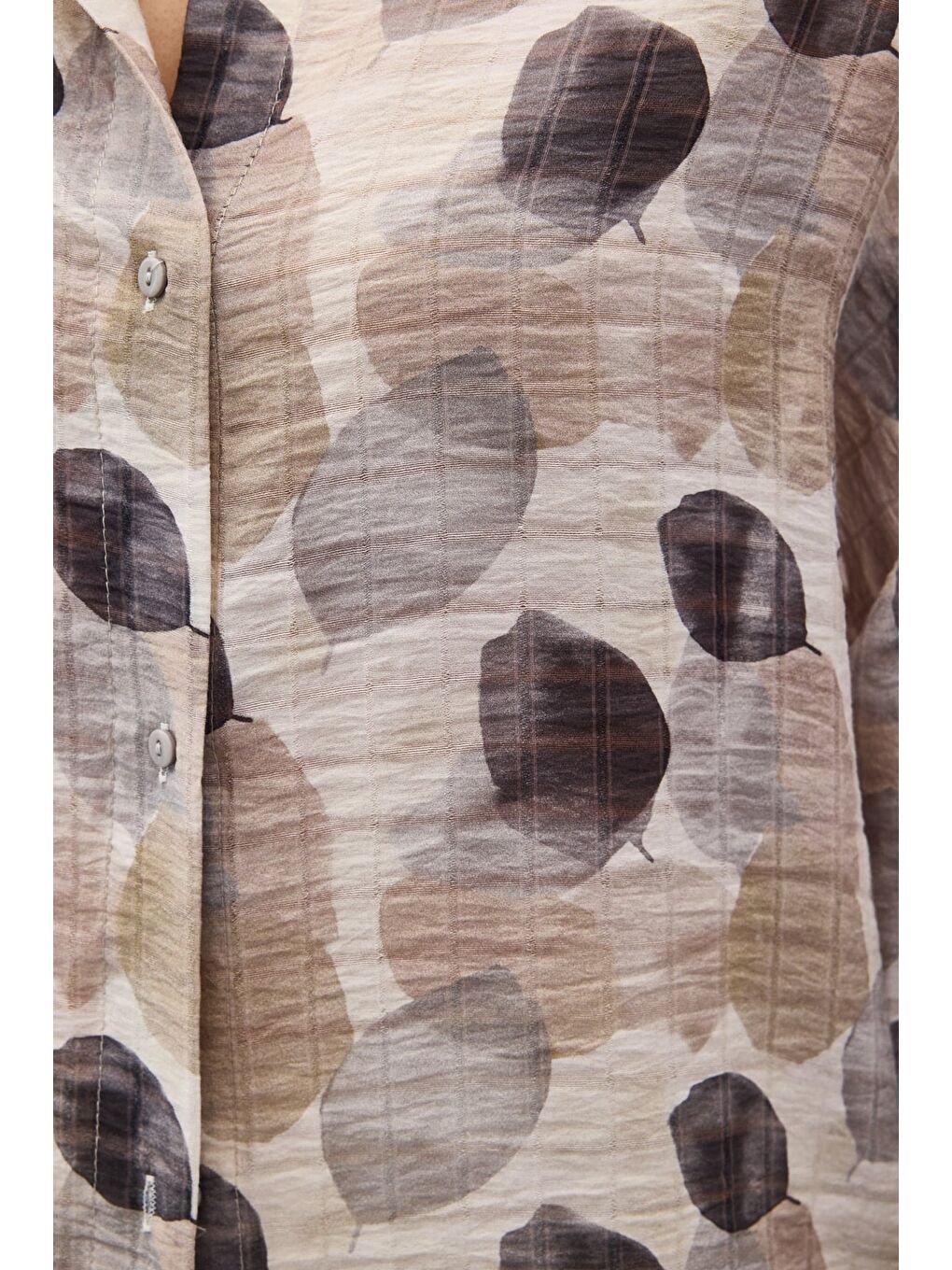 Kolu Katlamalı İnce Gömlek - Gri-6