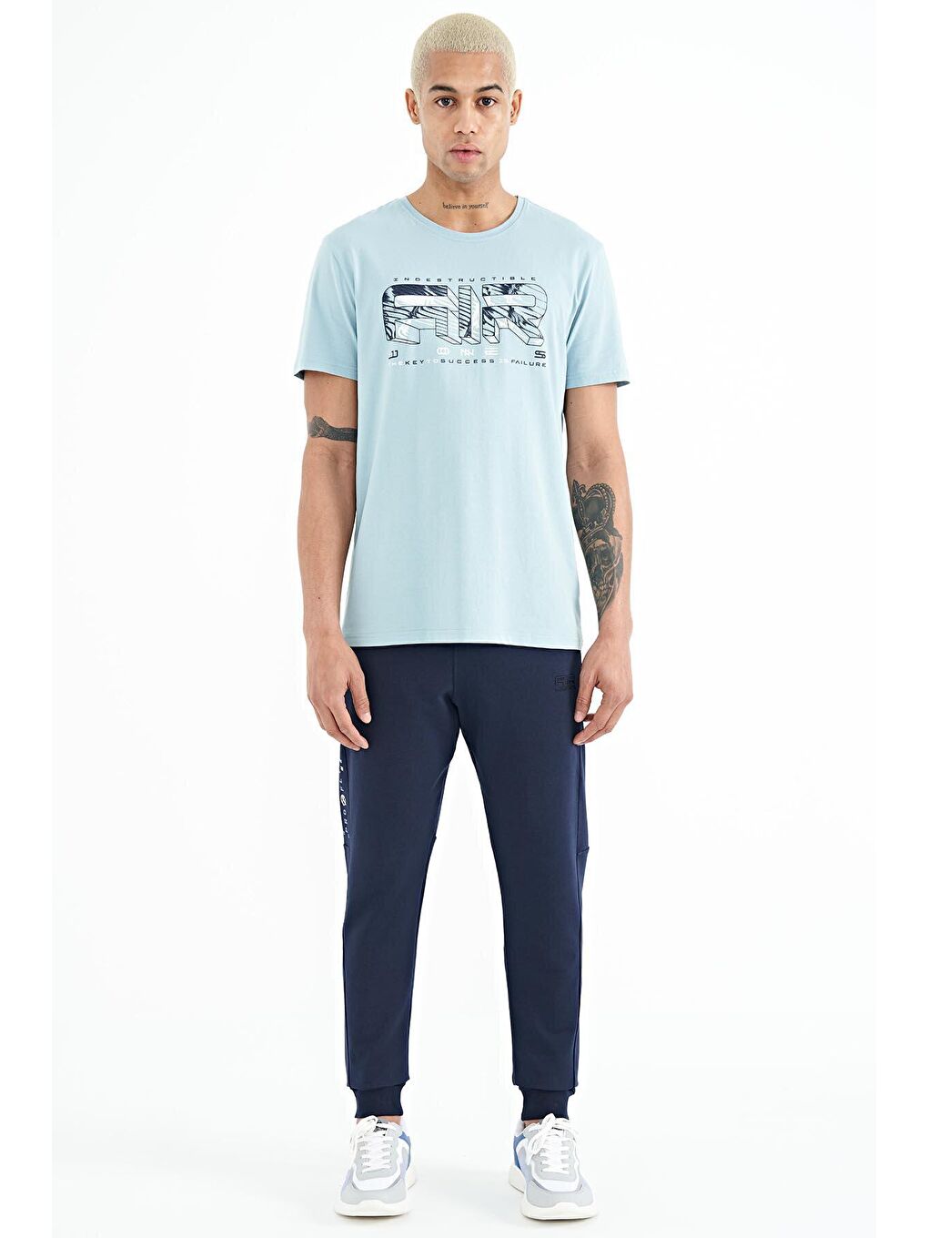 Paul İndigo Standart Kalıp Jogger Erkek Eşofman Alt - 84915-4