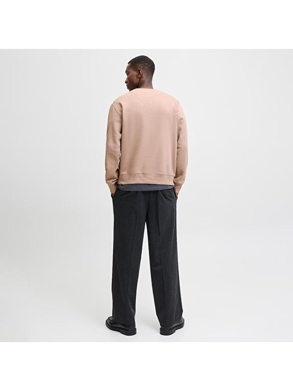 Jack&Jones Star Basic Erkek Bej Sweatshirt-2