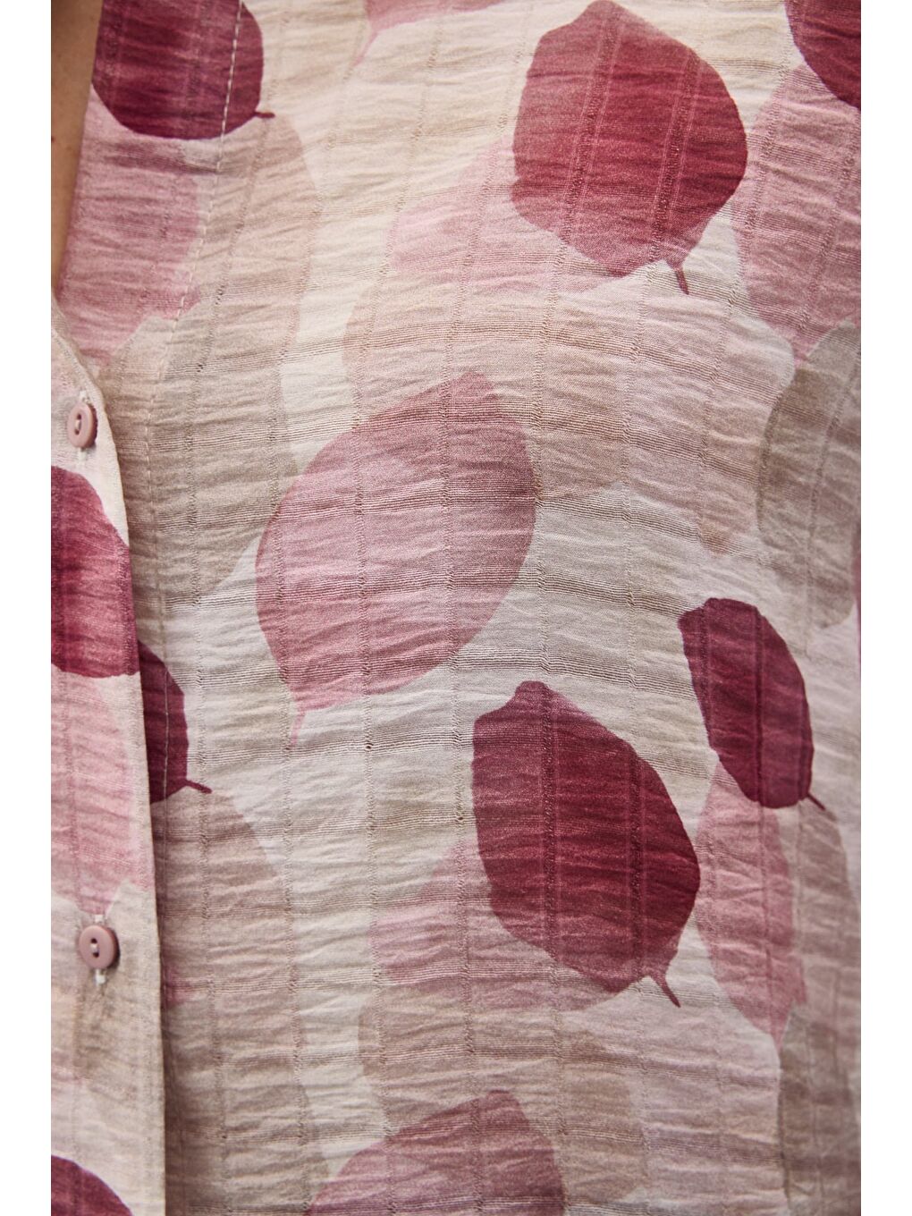 Kolu Katlamalı İnce Gömlek - Mürdüm-5