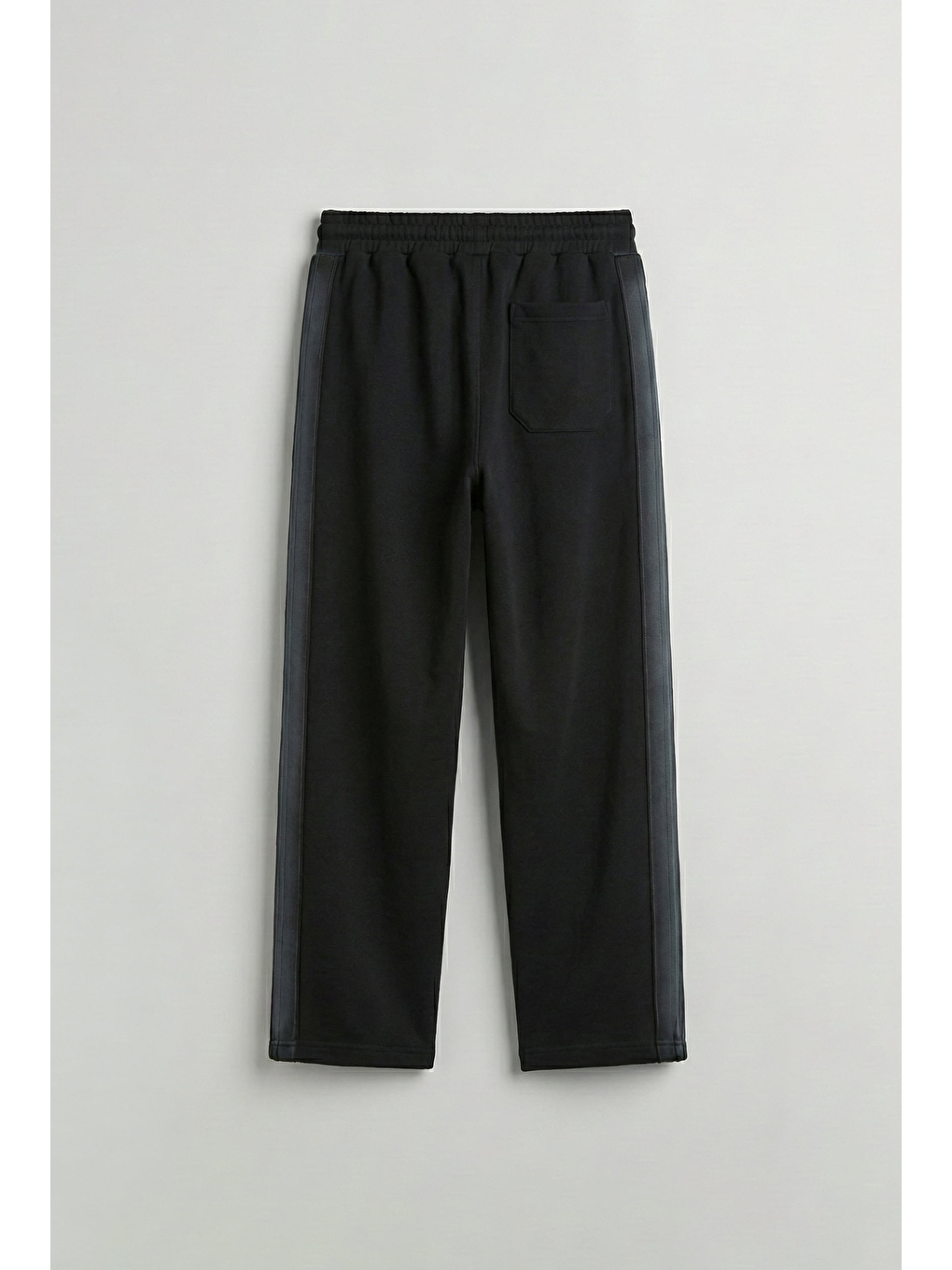 Erkek Baggy Sprey Efektli Yan Şerit Eşofman Altı Siyah-1