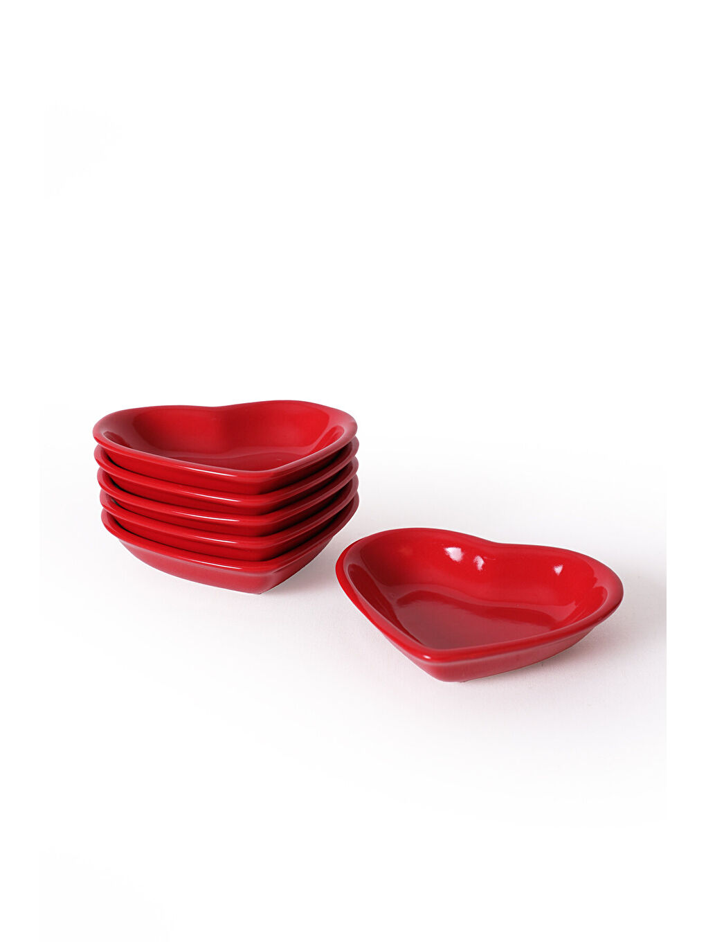 Kırmızı Kalp Çerezlik / Sosluk 14 Cm 6 Adet-3
