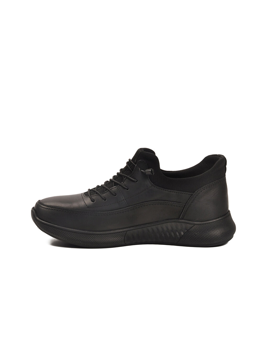 Siyah Floter Hakiki Deri Erkek Casual Ayakkabı 110 M-1