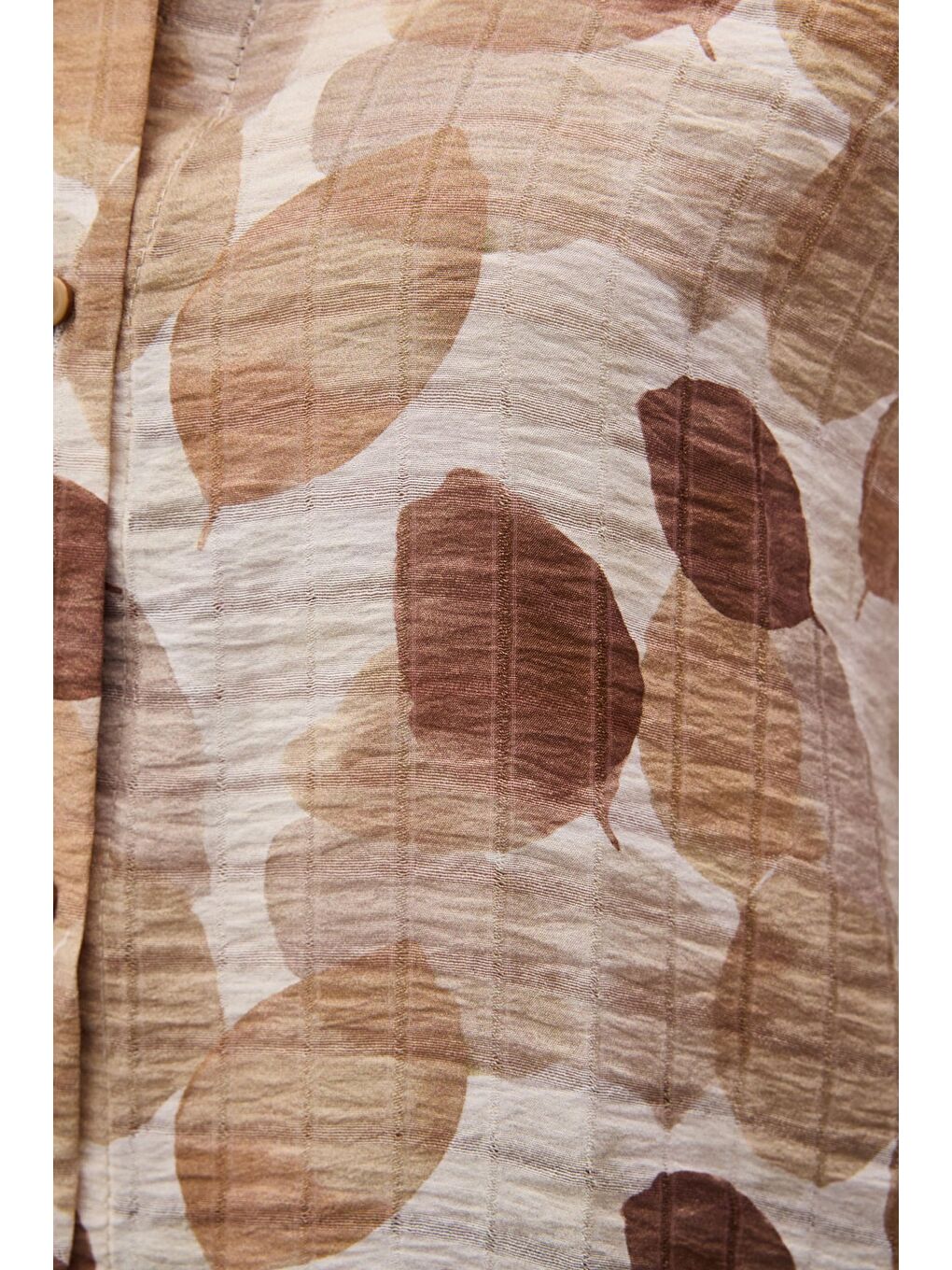 Kahverengi Kolu Katlamalı İnce Gömlek - Kahve-5