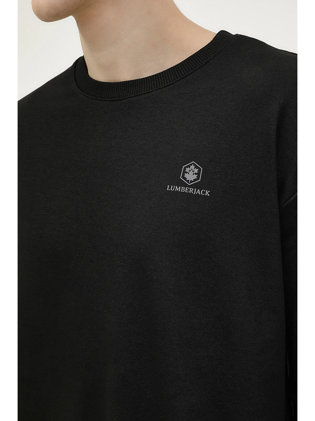 Sweatshirt Erkek Siyah Mb Sn75 C Neck Sw-4