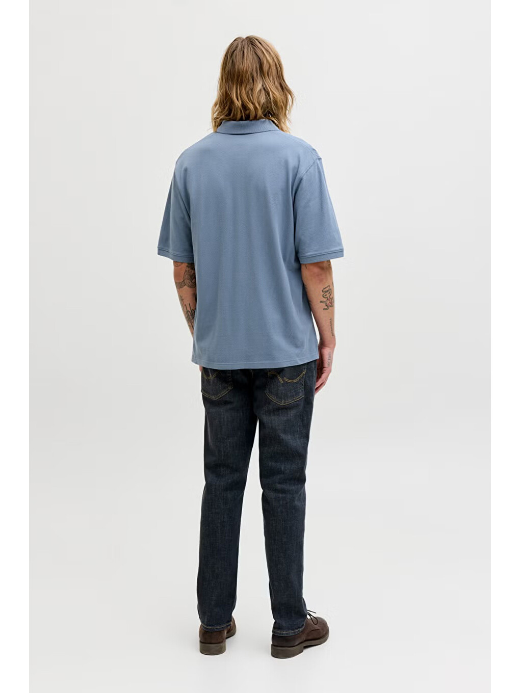 İndigo Essentials Jjearchive Logolu Pamuklu Polo Yaka T Shirt 12288877-1
