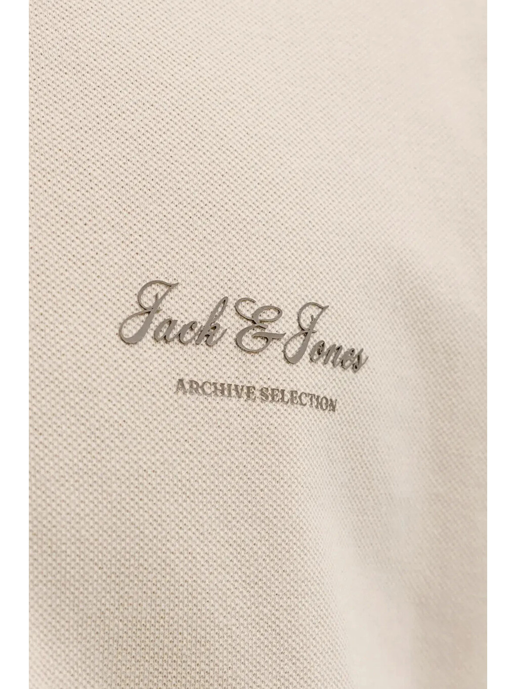 Bej Essentials Jjearchive Logolu Pamuklu Polo Yaka T Shirt 12288877-4