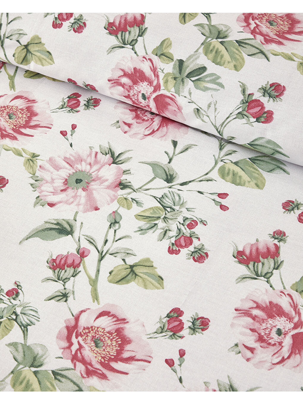 Sparkling Flowers Pamuklu Ranforce King Size Nevresim Takımı 240x220 cm Yeşil-2