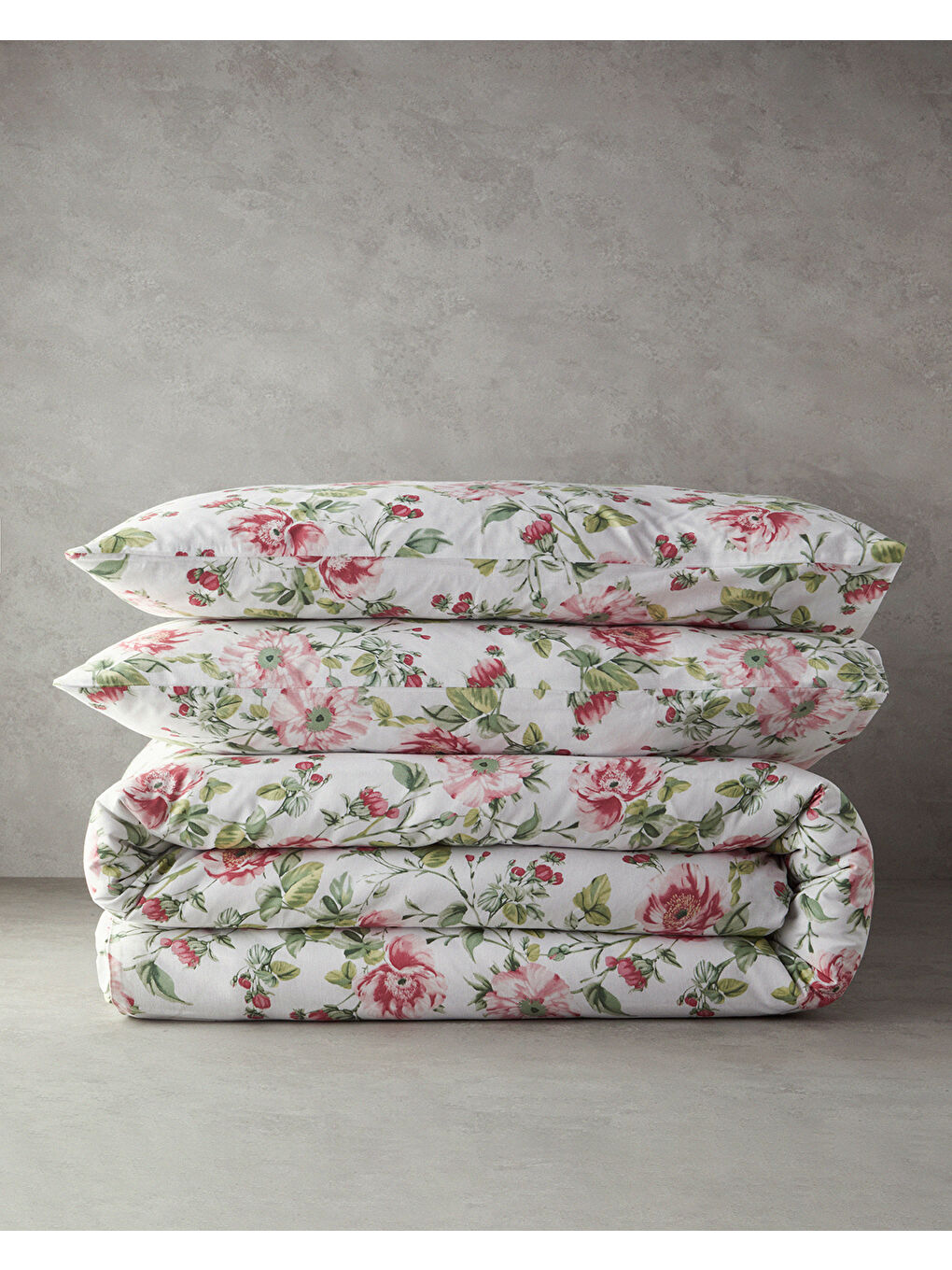 Sparkling Flowers Pamuklu Ranforce King Size Nevresim Takımı 240x220 cm Yeşil-6