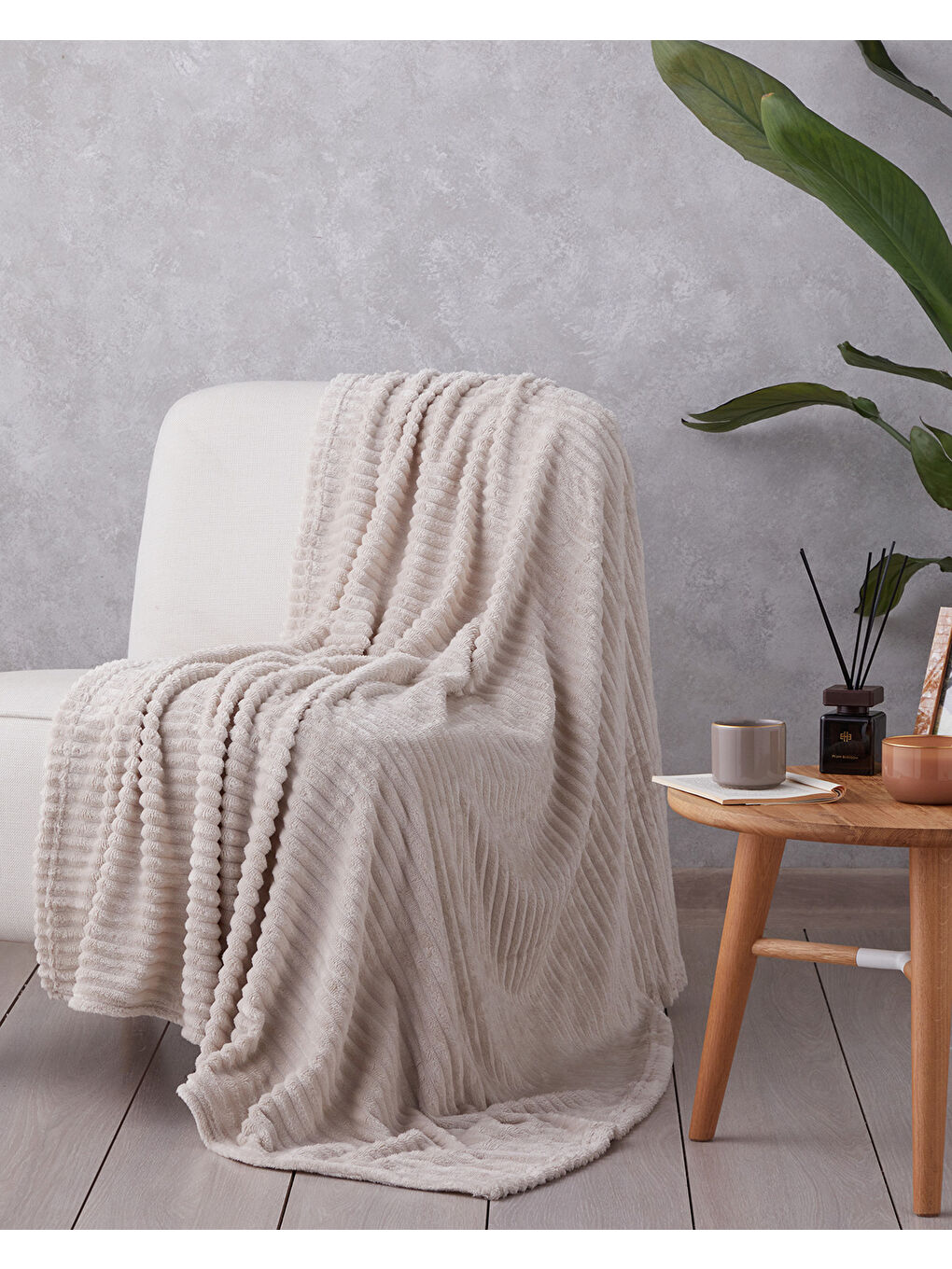 Ekru Cozy Oasis Supersoft Tv Battaniye 120x160 cm Krem-1