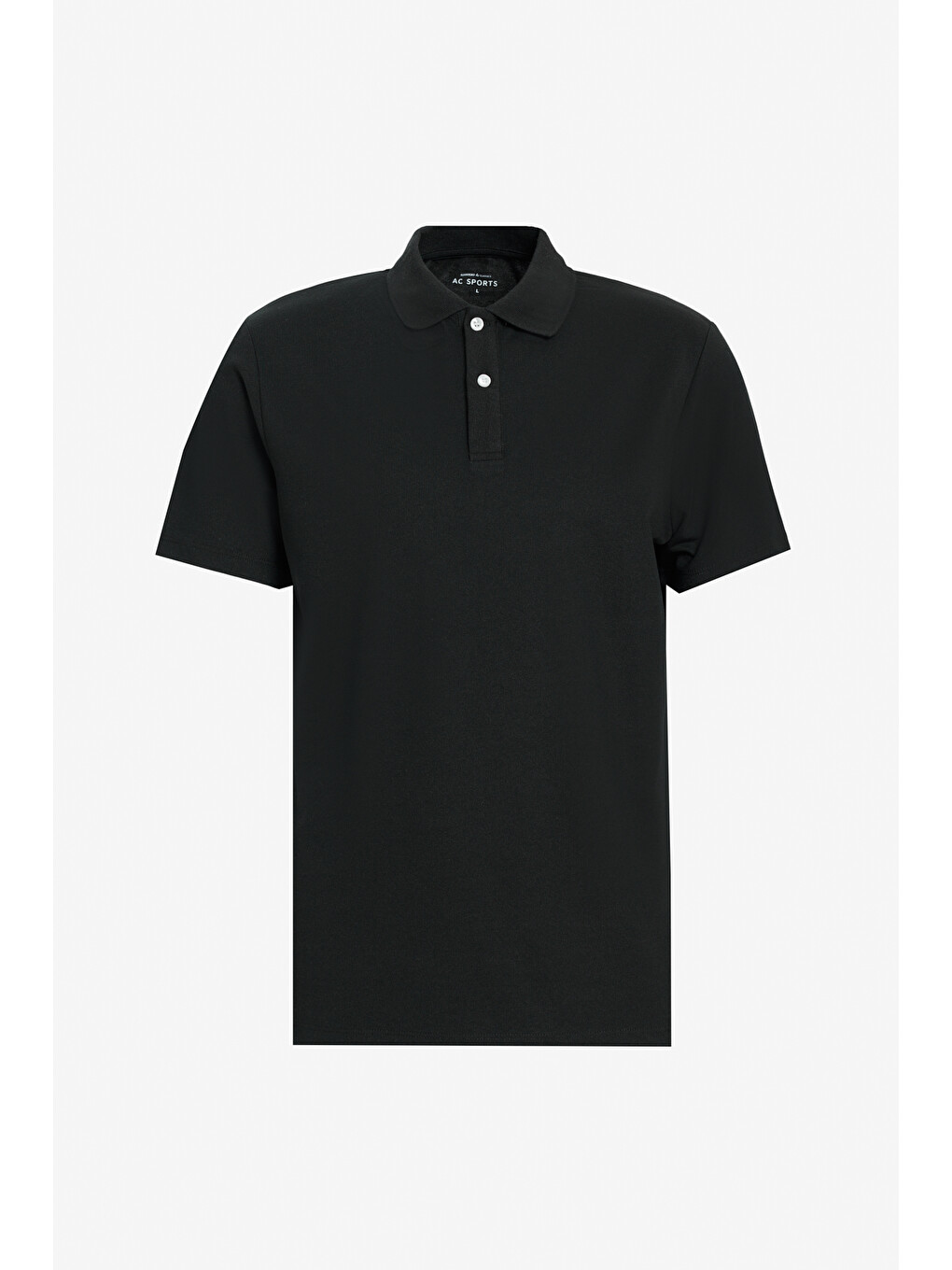 Erkek Siyah-Siyah Slim Fit Dar Kesim Pamuklu Polo Yaka Tişört