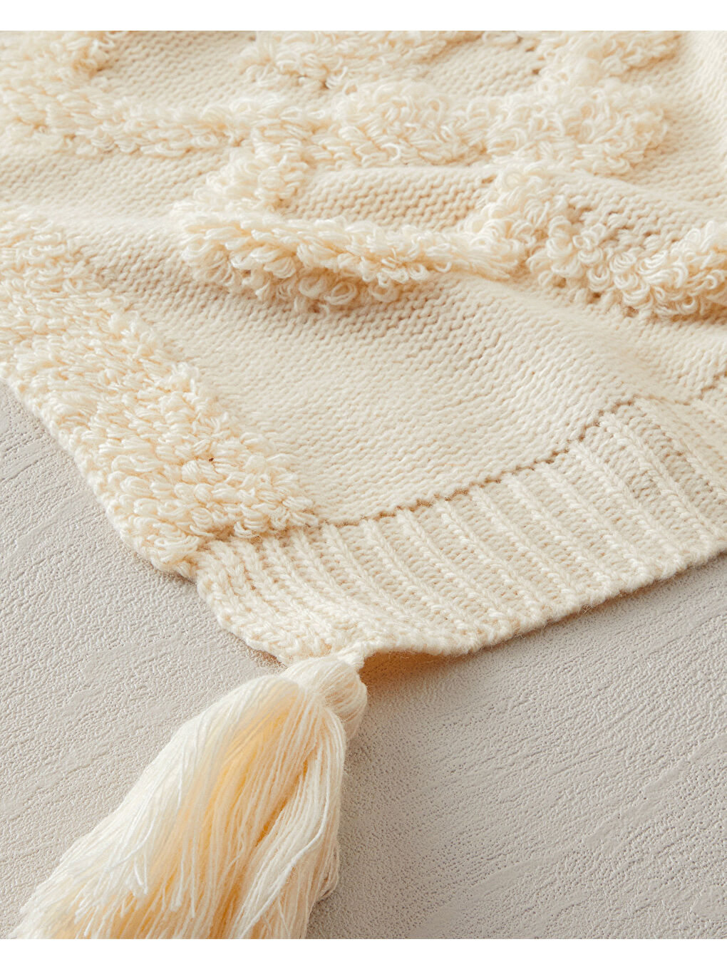 Gri Luxwrap Triko Koltuk Şalı Açık Taş-2