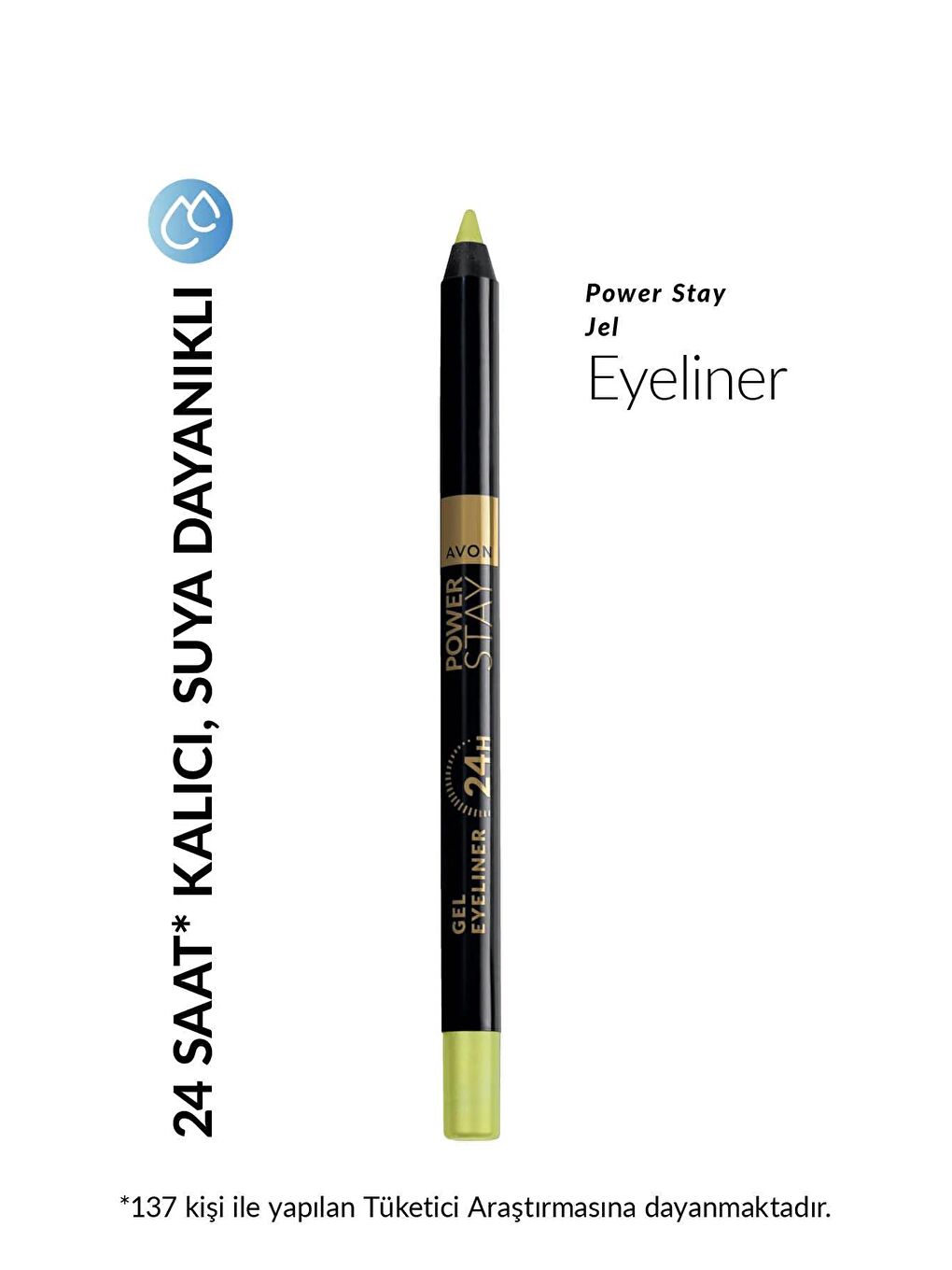 AVON Renksiz Power Stay Jel Eyeliner Lime - 1