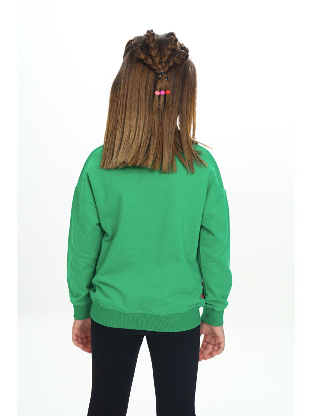 Toontoykids Yeşil Kız Çocuk Baskılı Sweatshirt - 3