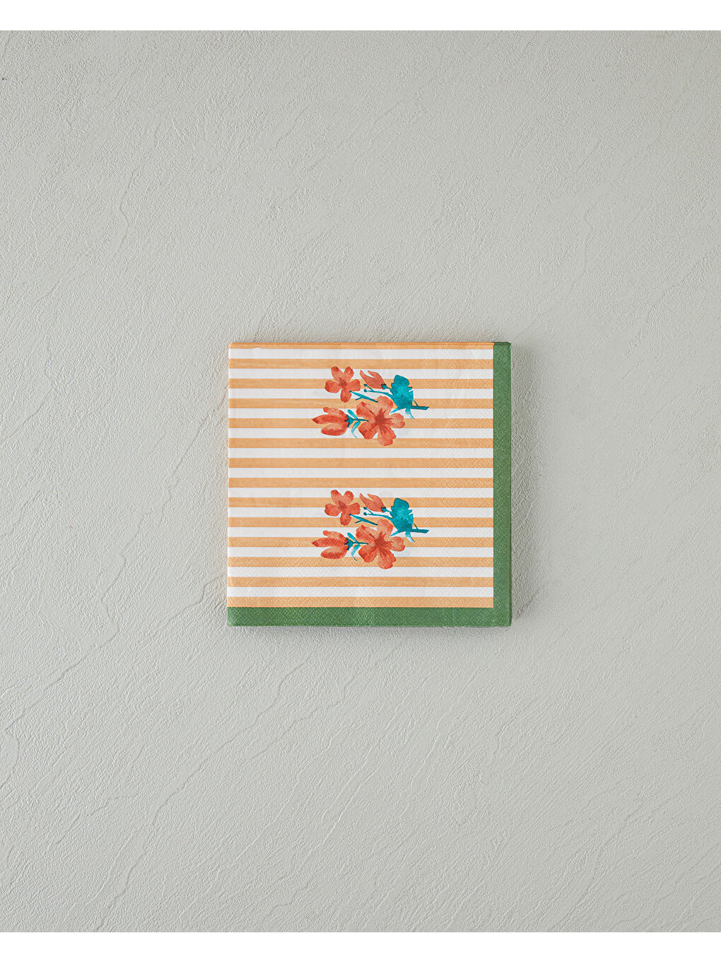 Retro Flower 20'li Kağıt Peçete 33x33 cm Yeşil