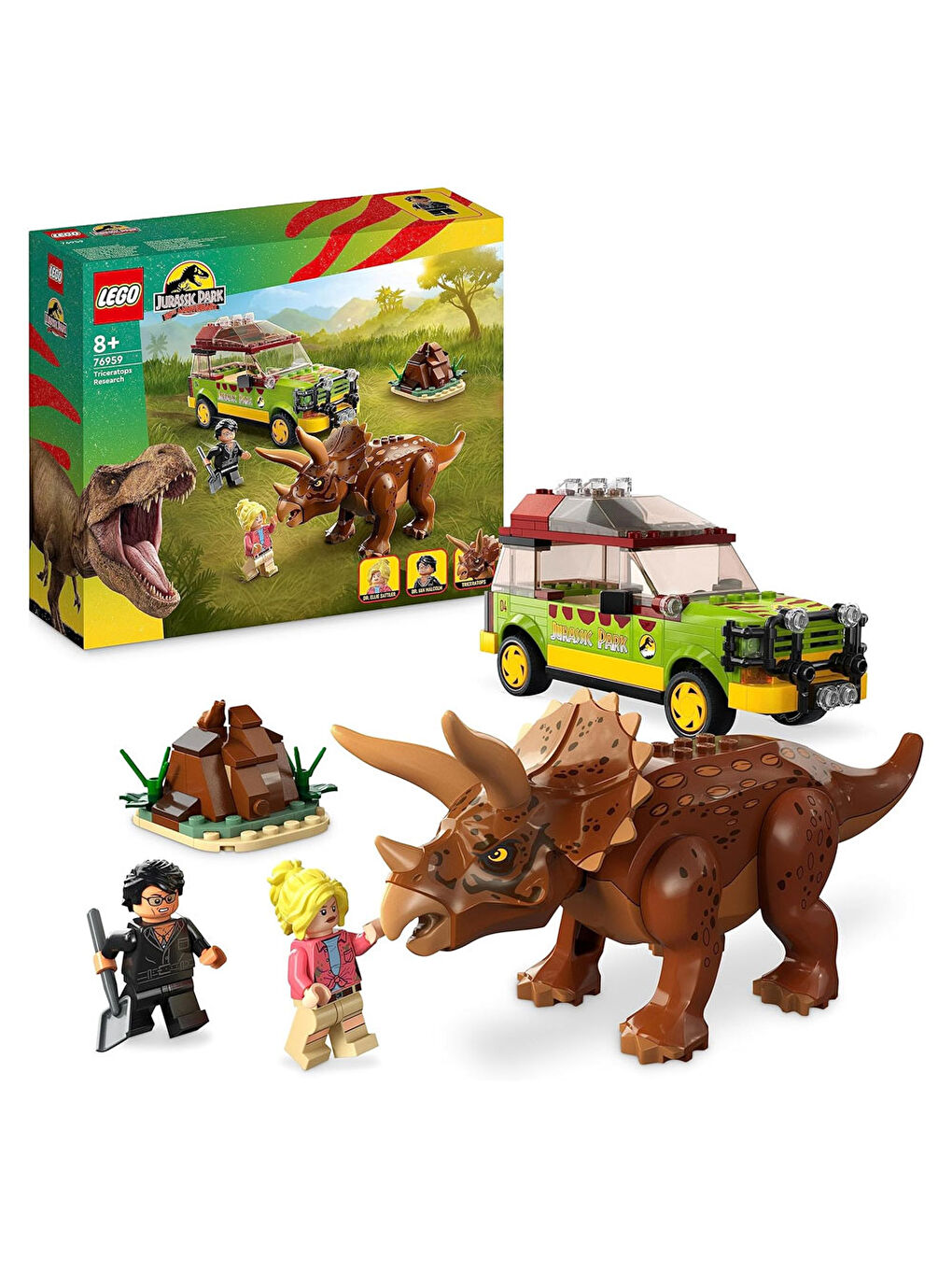 Lego Renksiz Jurassic World Triceratops Araması 76959