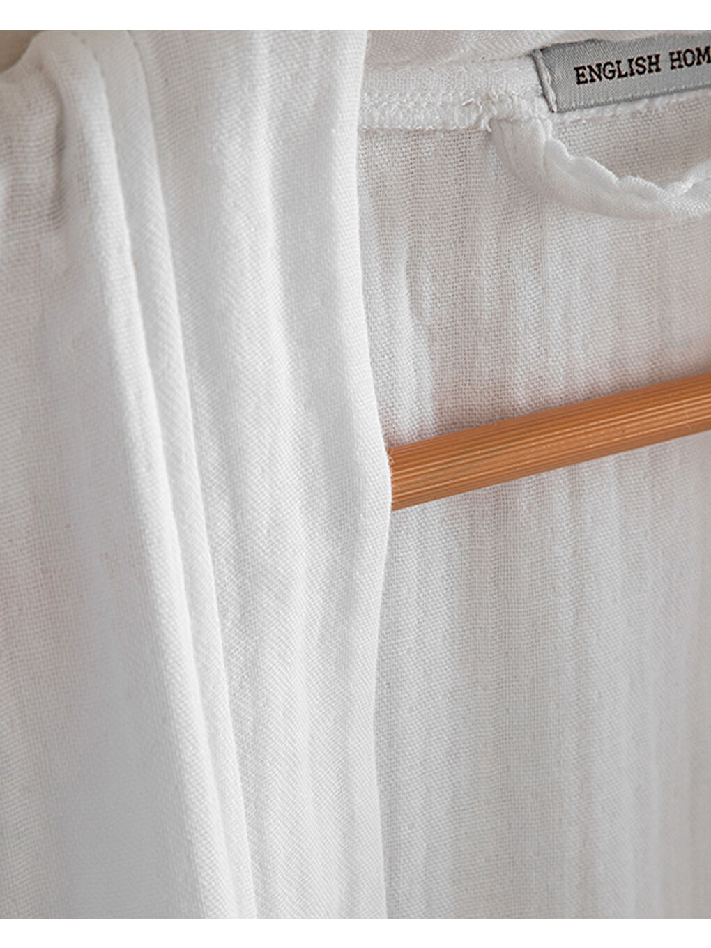 Barbara Müslin %100 Pamuklu Bornoz Beyaz-1