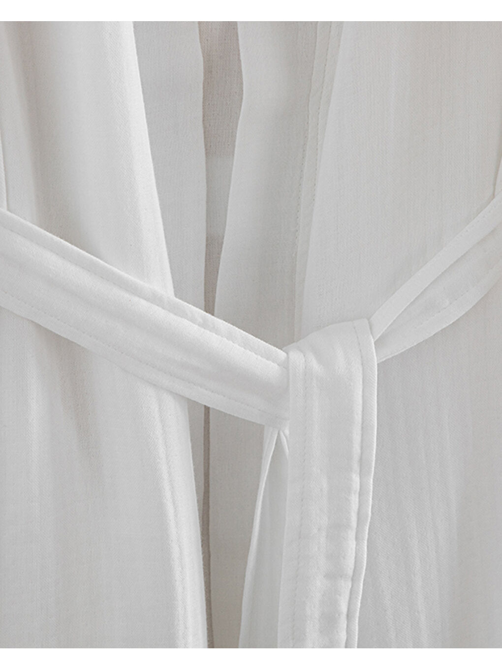 Barbara Müslin %100 Pamuklu Bornoz Beyaz-2