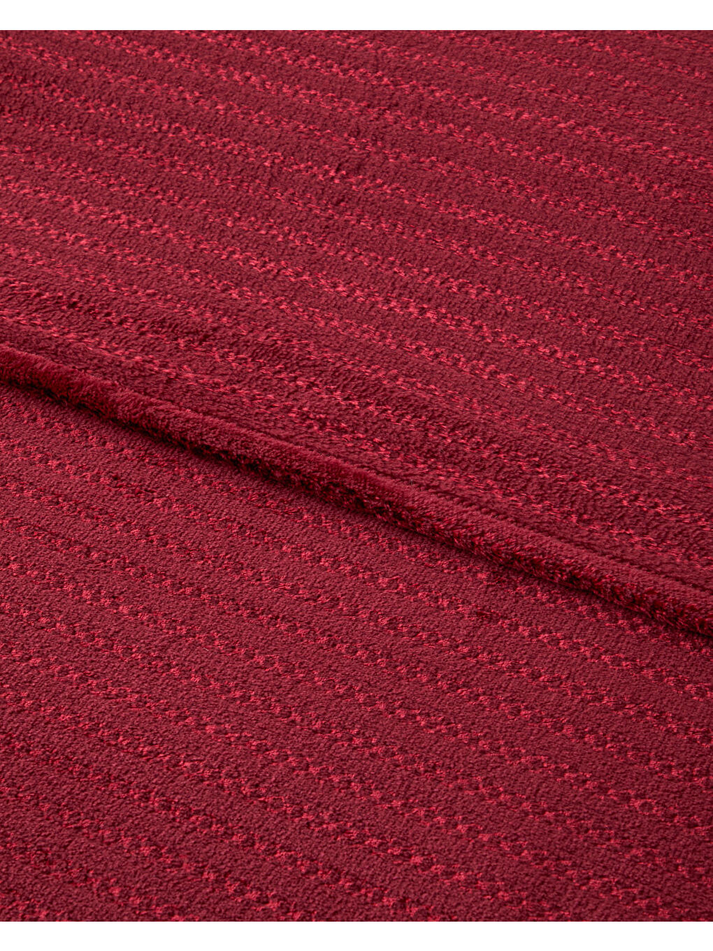 Shiny Lines Floşlu Supersoft Çift Kişilik Battaniye 200x220 cm Koyu Kırmızı-2