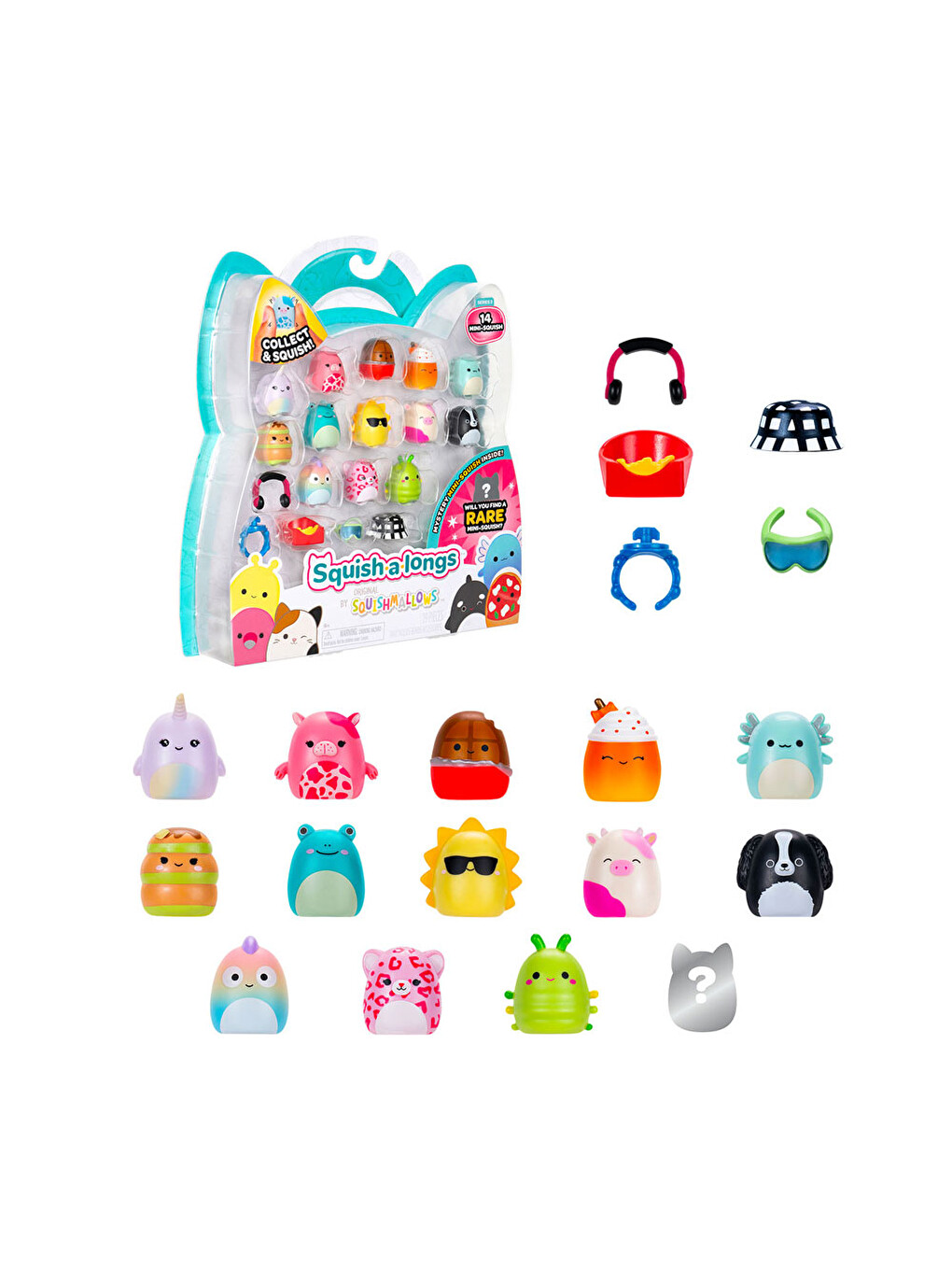 Squish-a-longs 14 Figür-yüzük Set Seri 3 Al0031-3