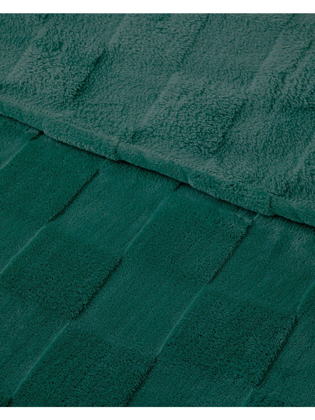 Classic Check Jakarlı Supersoft Çift Kişilik Battaniye 200x220 cm Koyu Yeşil-2