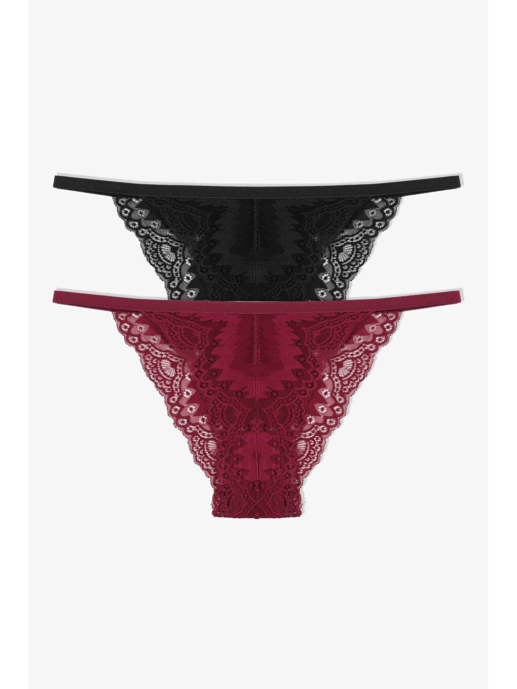 Lila Kadın 2 li Dantel Detaylı Fantezi Külot