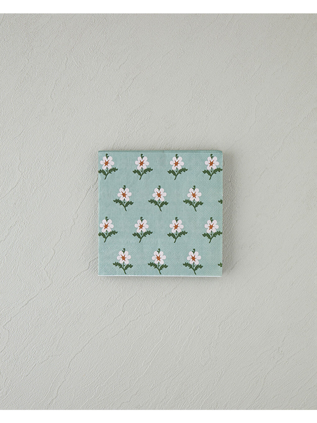 Retro Floral 20'li Kağıt Peçete 33x33 cm Yeşil